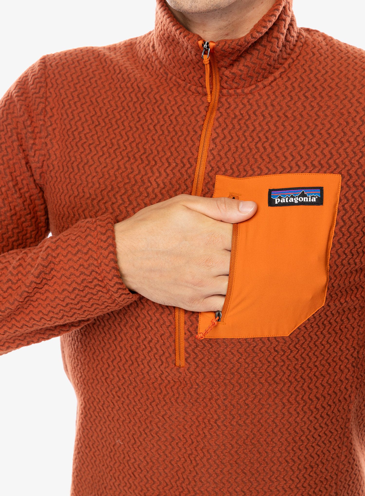 Кофта на блискавці 1/2 Patagonia R1 Air Zip Neck - burnished red