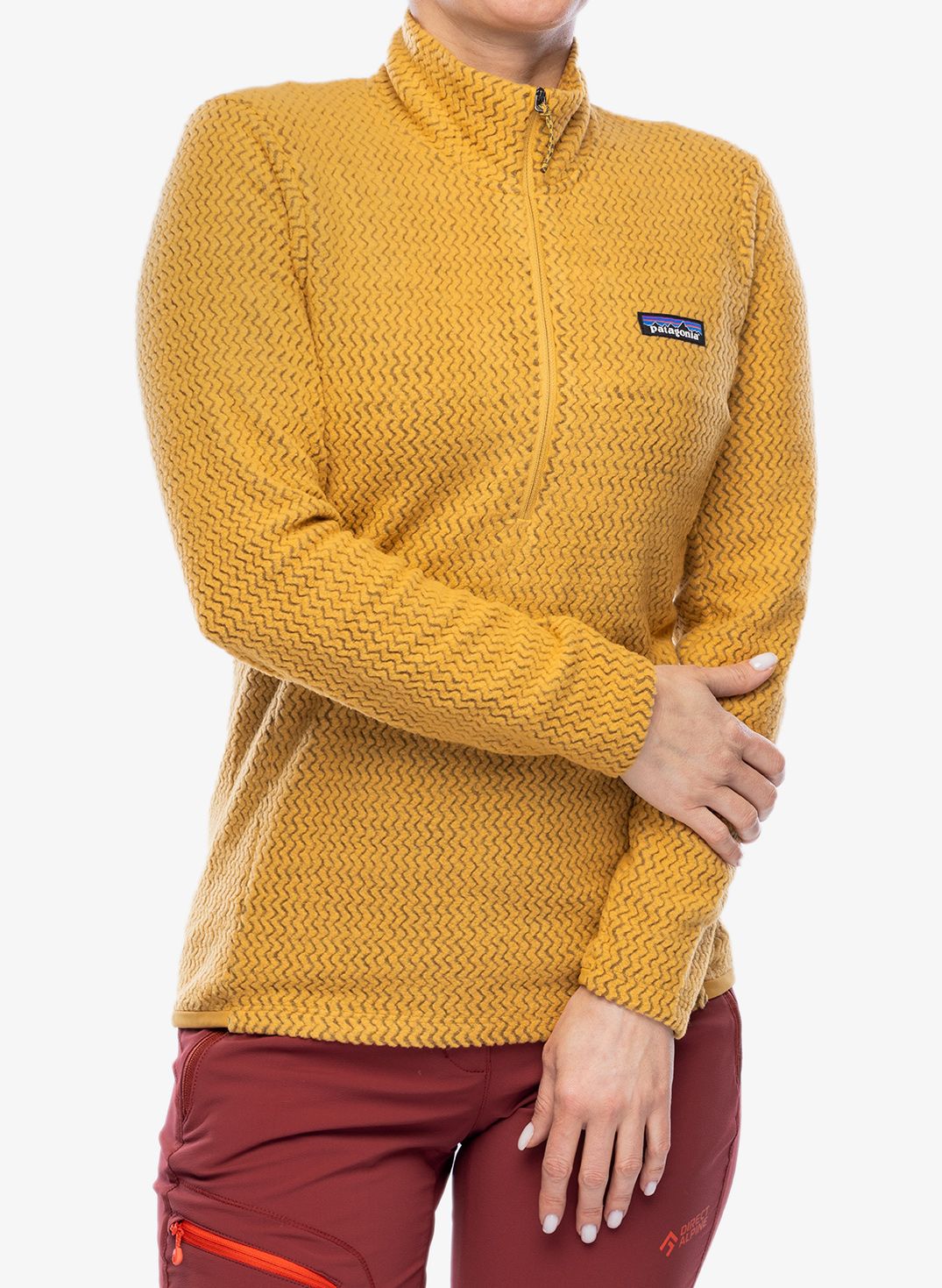 Кофта флісова жіноча Patagonia R1 Air Zip Neck - pufferfish gold