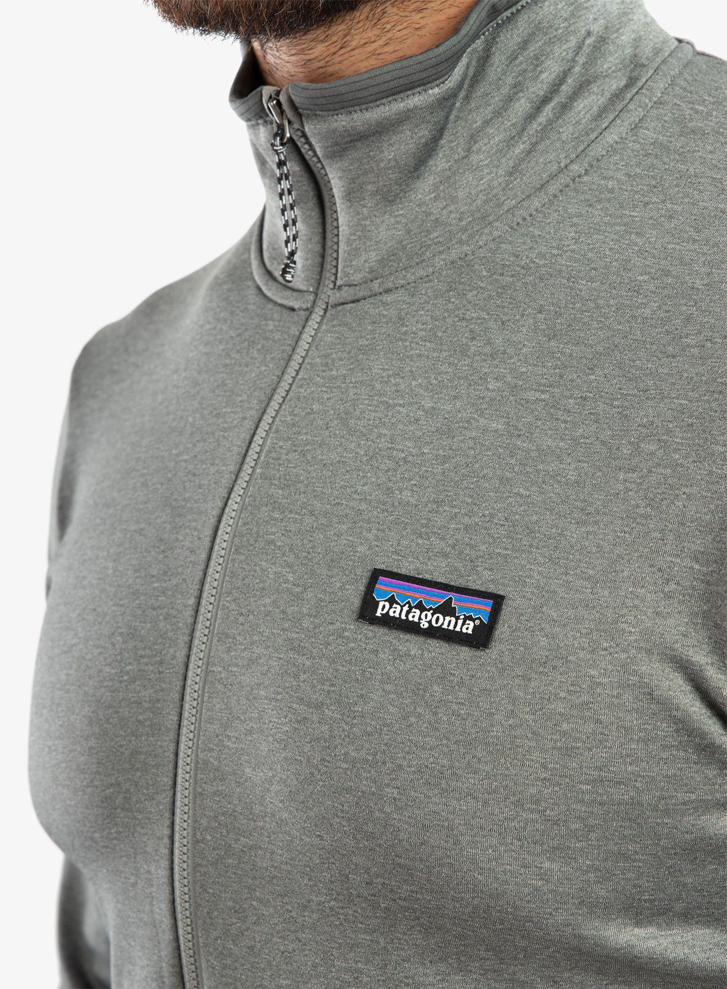 Кофта флісова Patagonia R1 Daily Zip Neck - noble grey/salt grey x-dye