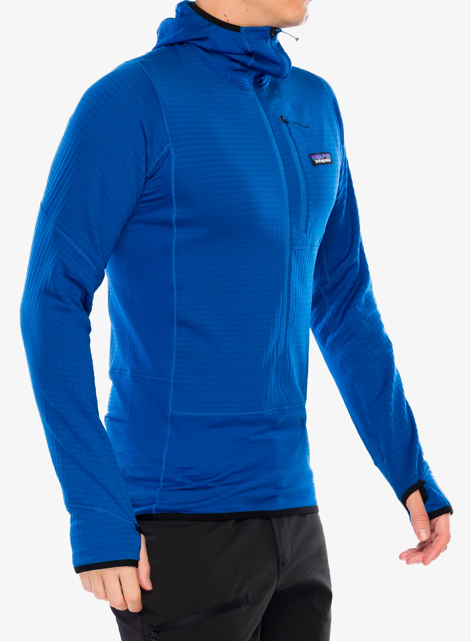 Кофта з каптуром Patagonia R1 Pullover Hoody - endles blue