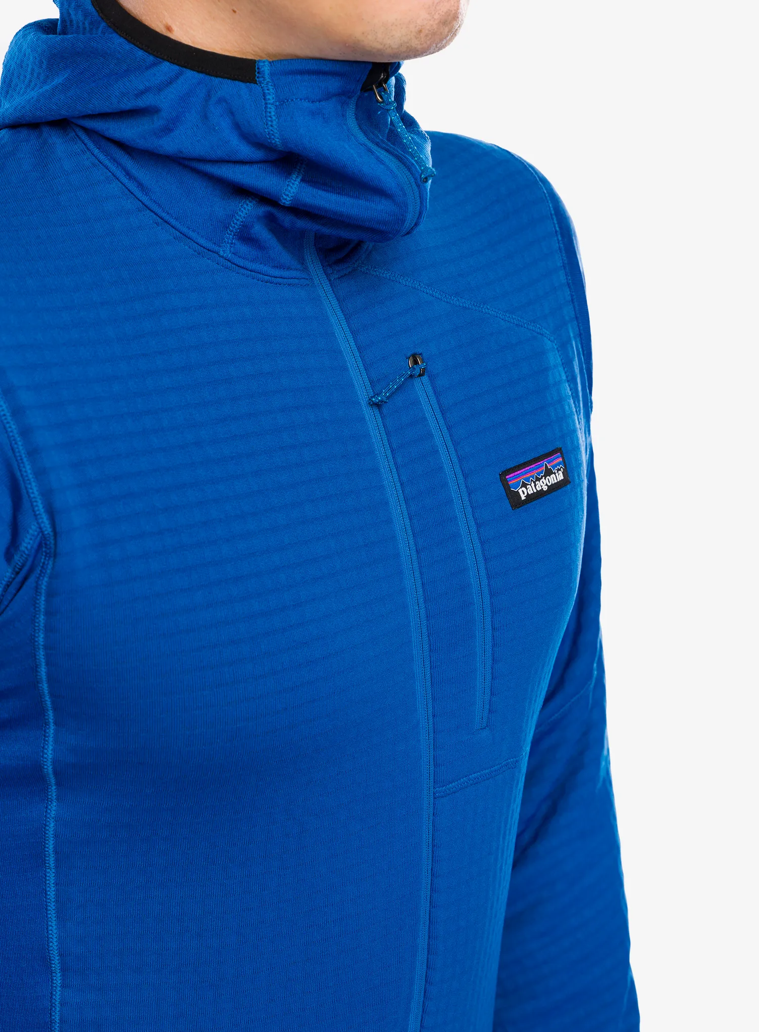 Кофта з каптуром Patagonia R1 Pullover Hoody - endles blue