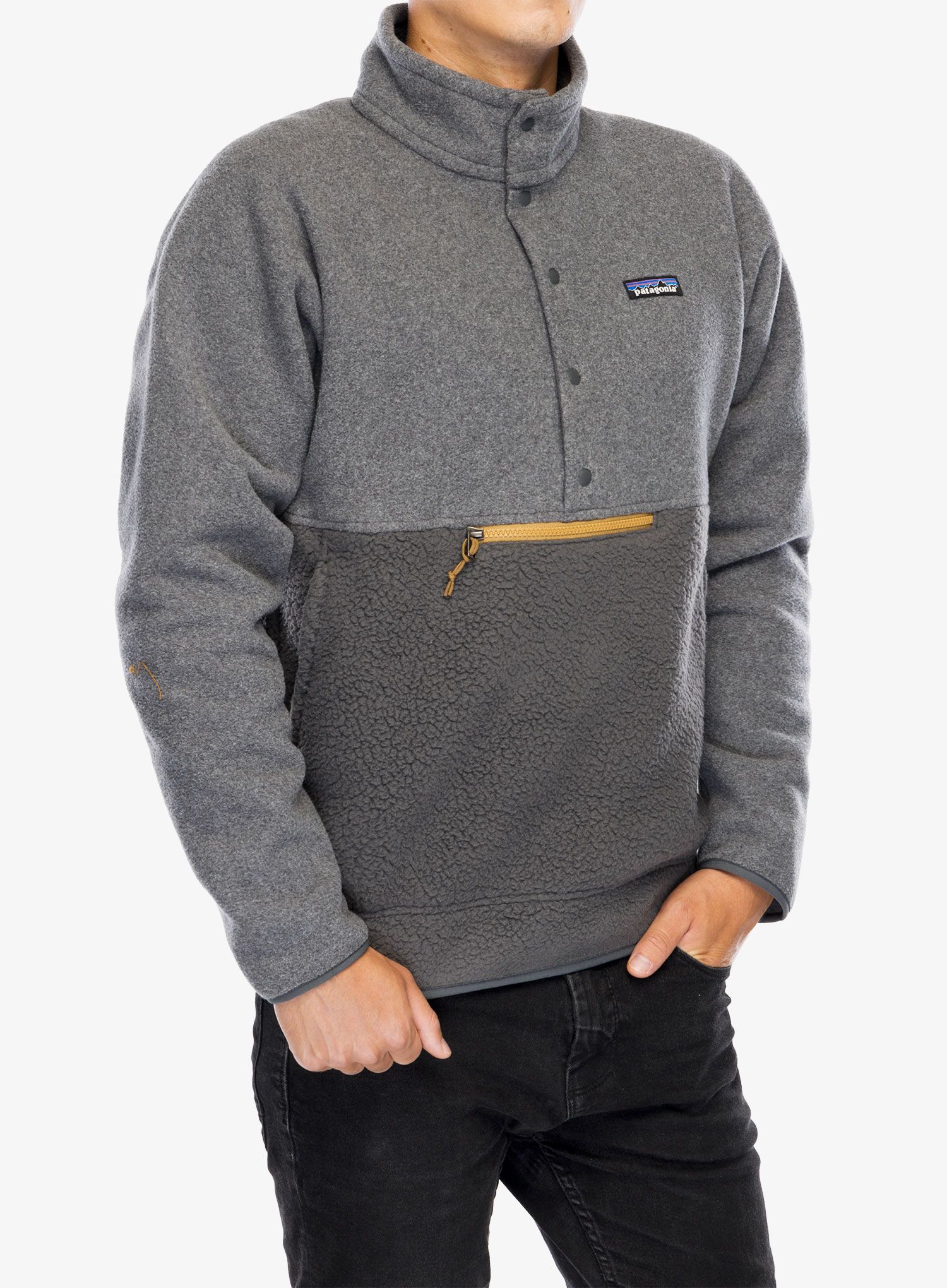 Фліска Patagonia Retro Pile 1/2 Snap Pullover - forge grey