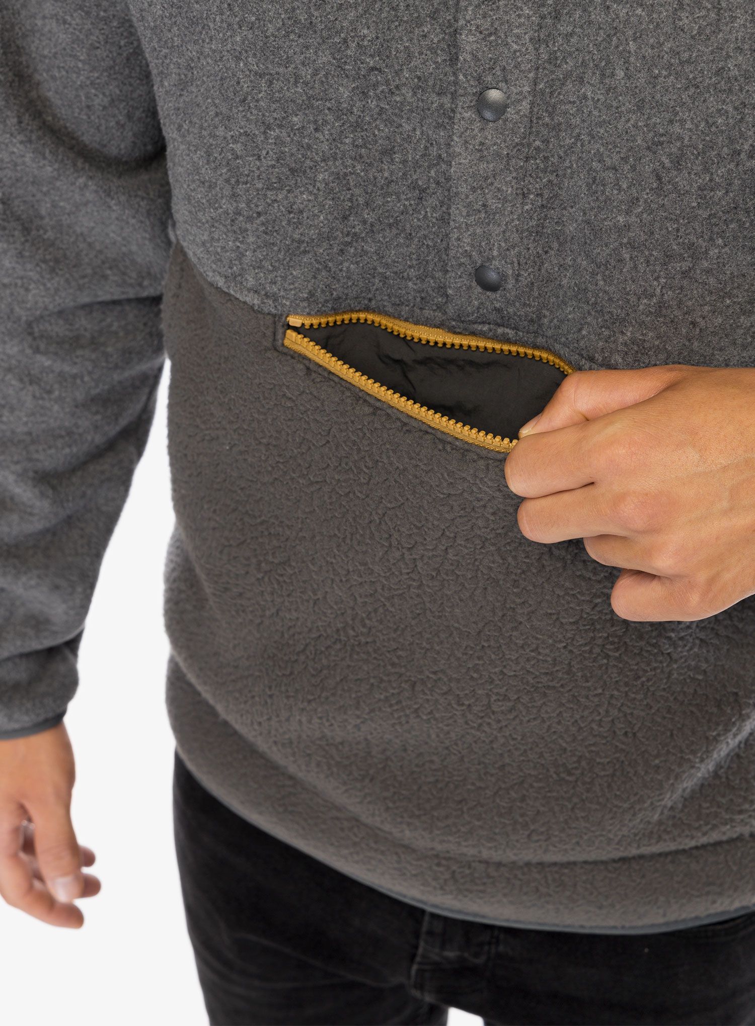 Фліска Patagonia Retro Pile 1/2 Snap Pullover - forge grey