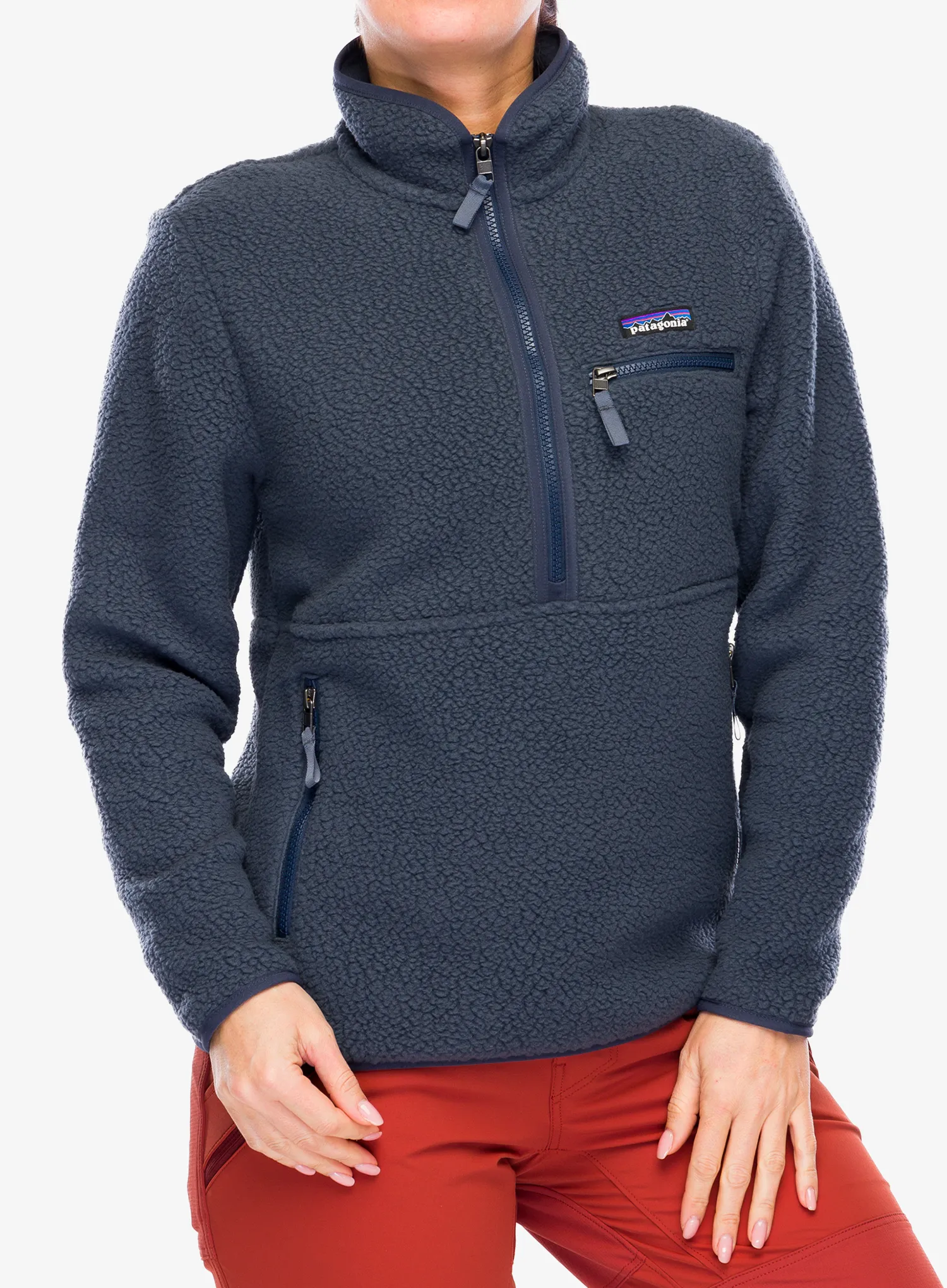 Кофта флісова жіноча Patagonia Retro Pile Marsupial - smolder blue