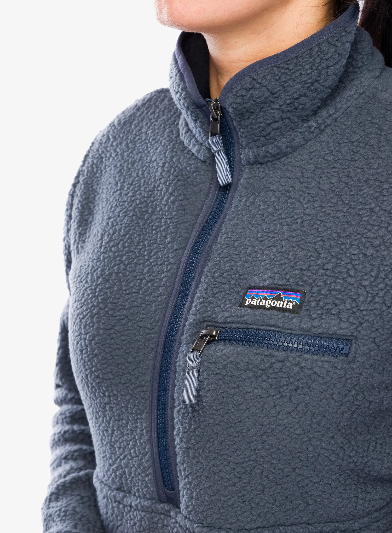 Кофта флісова жіноча Patagonia Retro Pile Marsupial - smolder blue