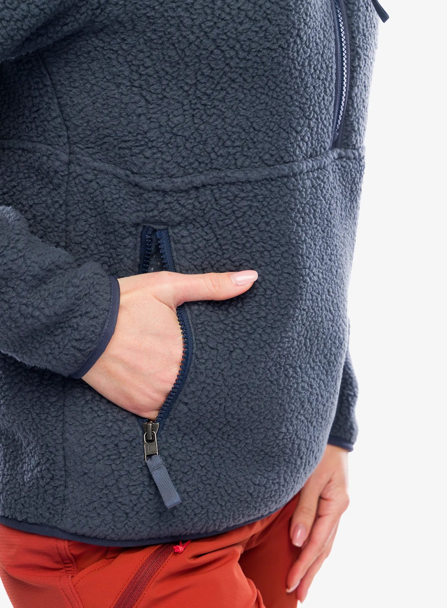 Кофта флісова жіноча Patagonia Retro Pile Marsupial - smolder blue