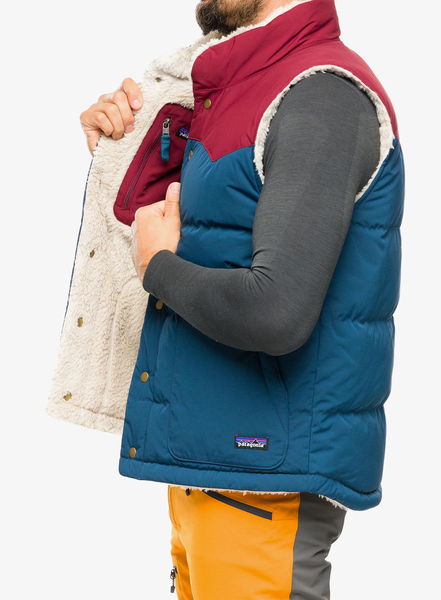 Жилет пуховий Patagonia Reversible Bivy Down Vest - tidepool blue