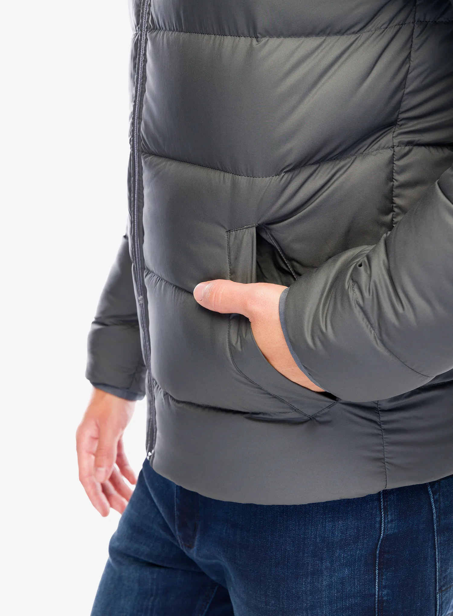 Пуховик Patagonia Reversible Silent Down Jacket - forge grey