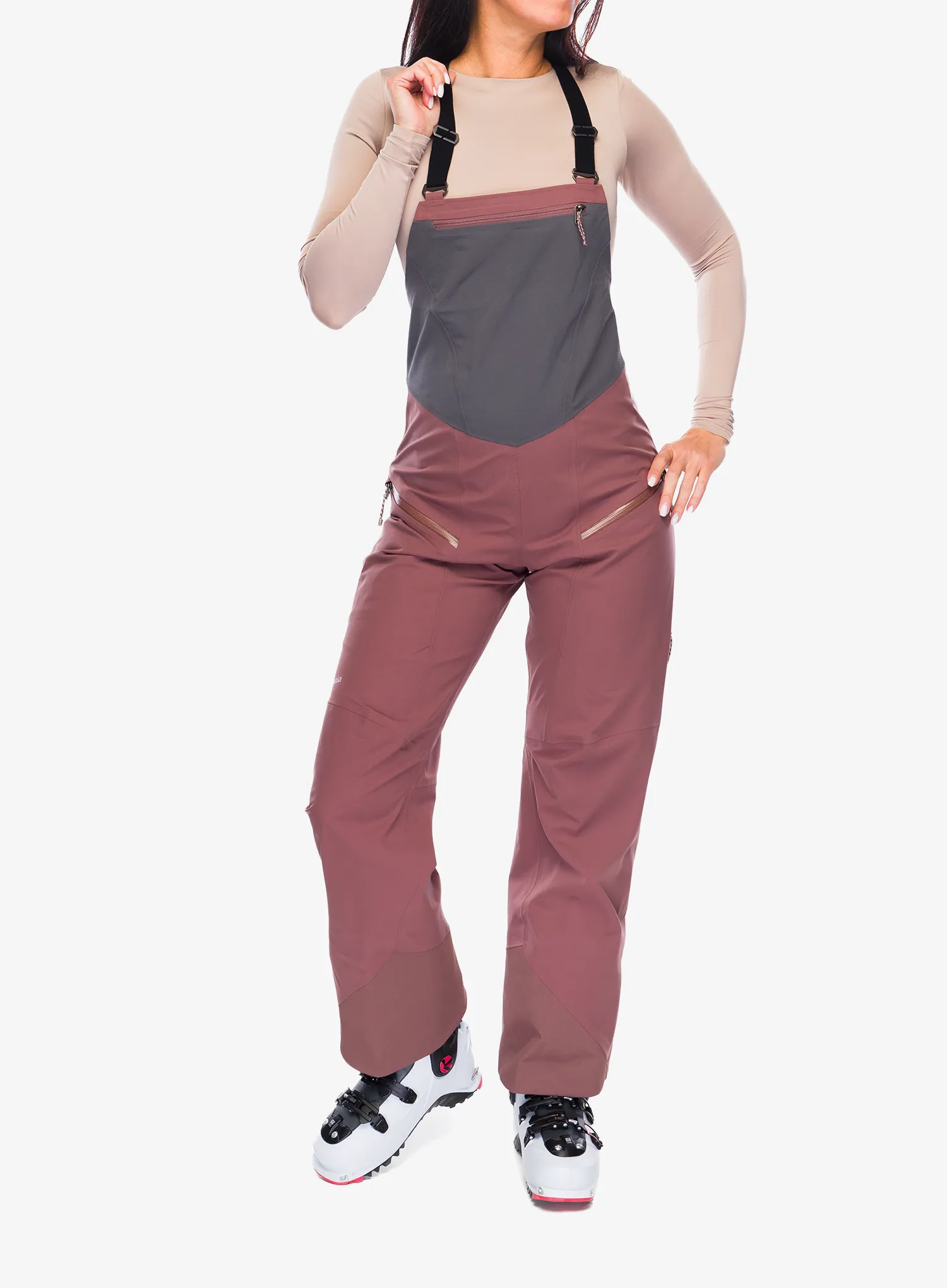 Жіночі штани з мембраною Patagonia SnowDrifter Bibs - dulse mauve