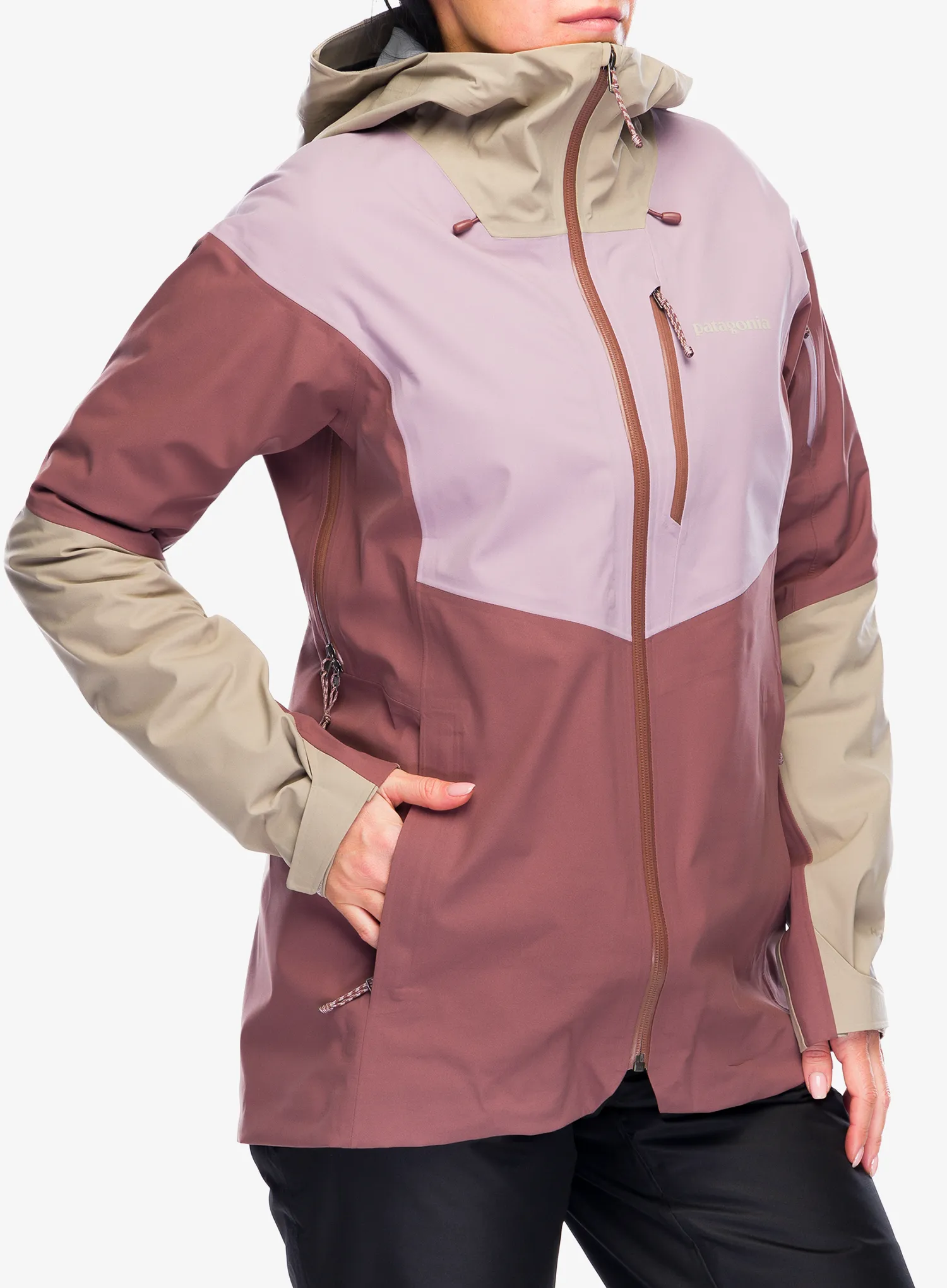 Куртка скітурингова жіноча Patagonia SnowDrifter Jacket - dulse mauve