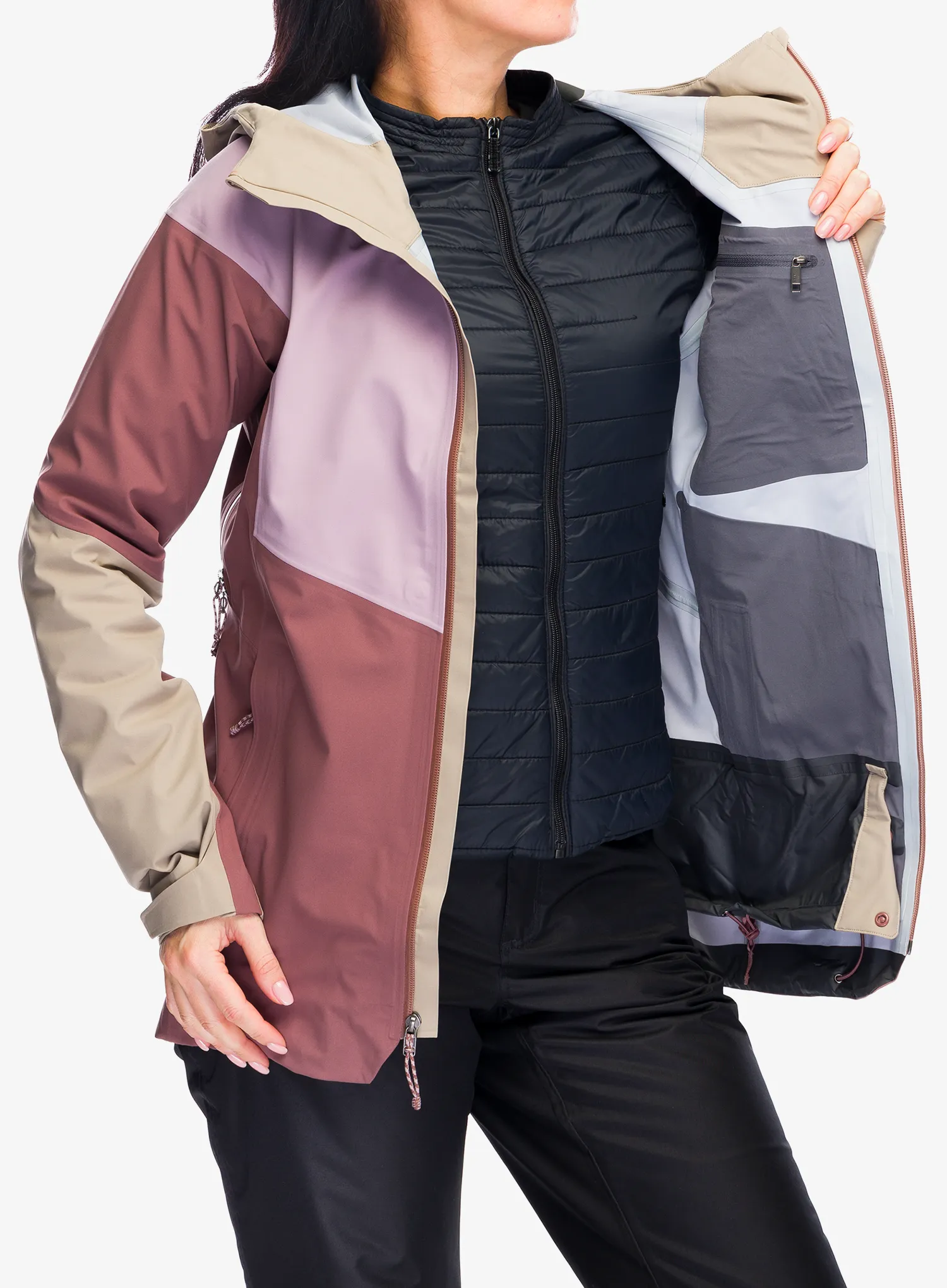 Куртка скітурингова жіноча Patagonia SnowDrifter Jacket - dulse mauve
