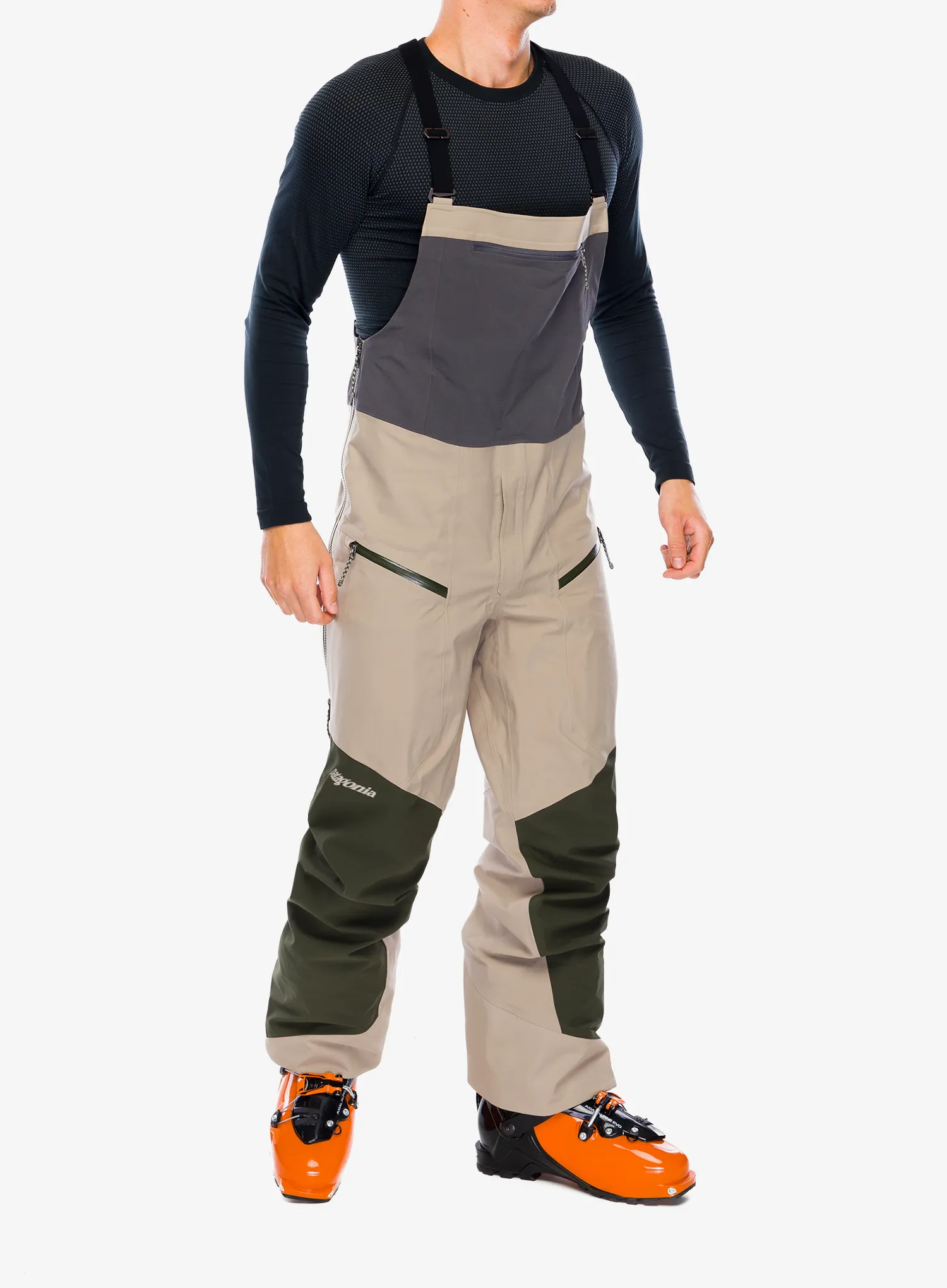 Штани скітурингові Patagonia Snowdrifter Bibs - seabird grey