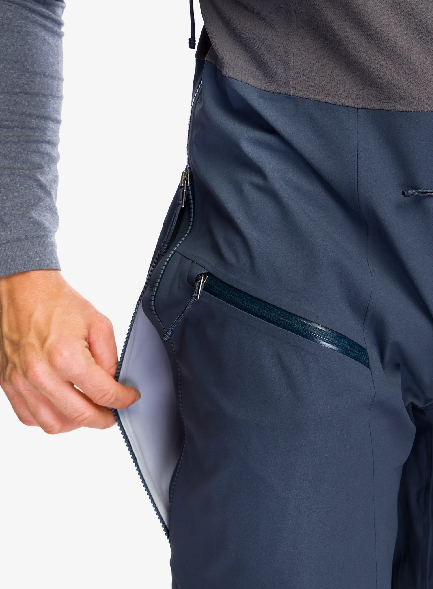 Штани трекінгові Patagonia Snowdrifter Bibs - smolder blue