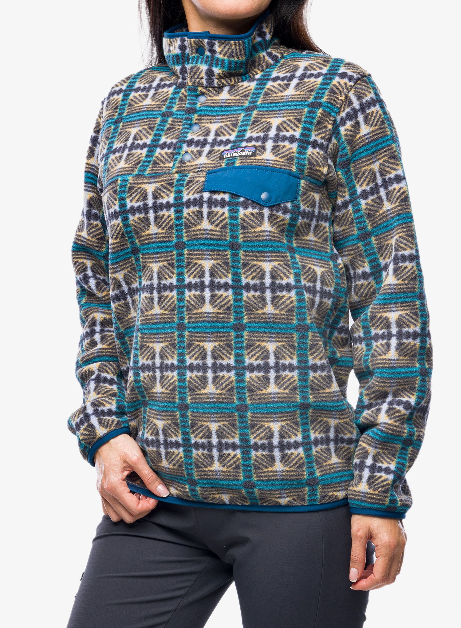 Кофта флісова жіноча Patagonia Lightweight Synch Snap-T Pullover - snow beam/pale