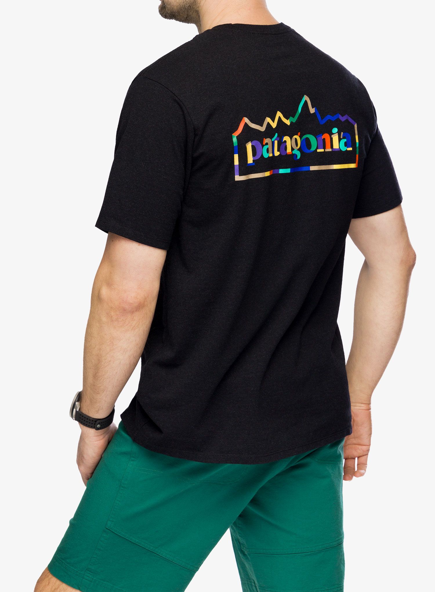 Футболка з принтом Patagonia Unity Fitz Responsibili-Tee - ink black
