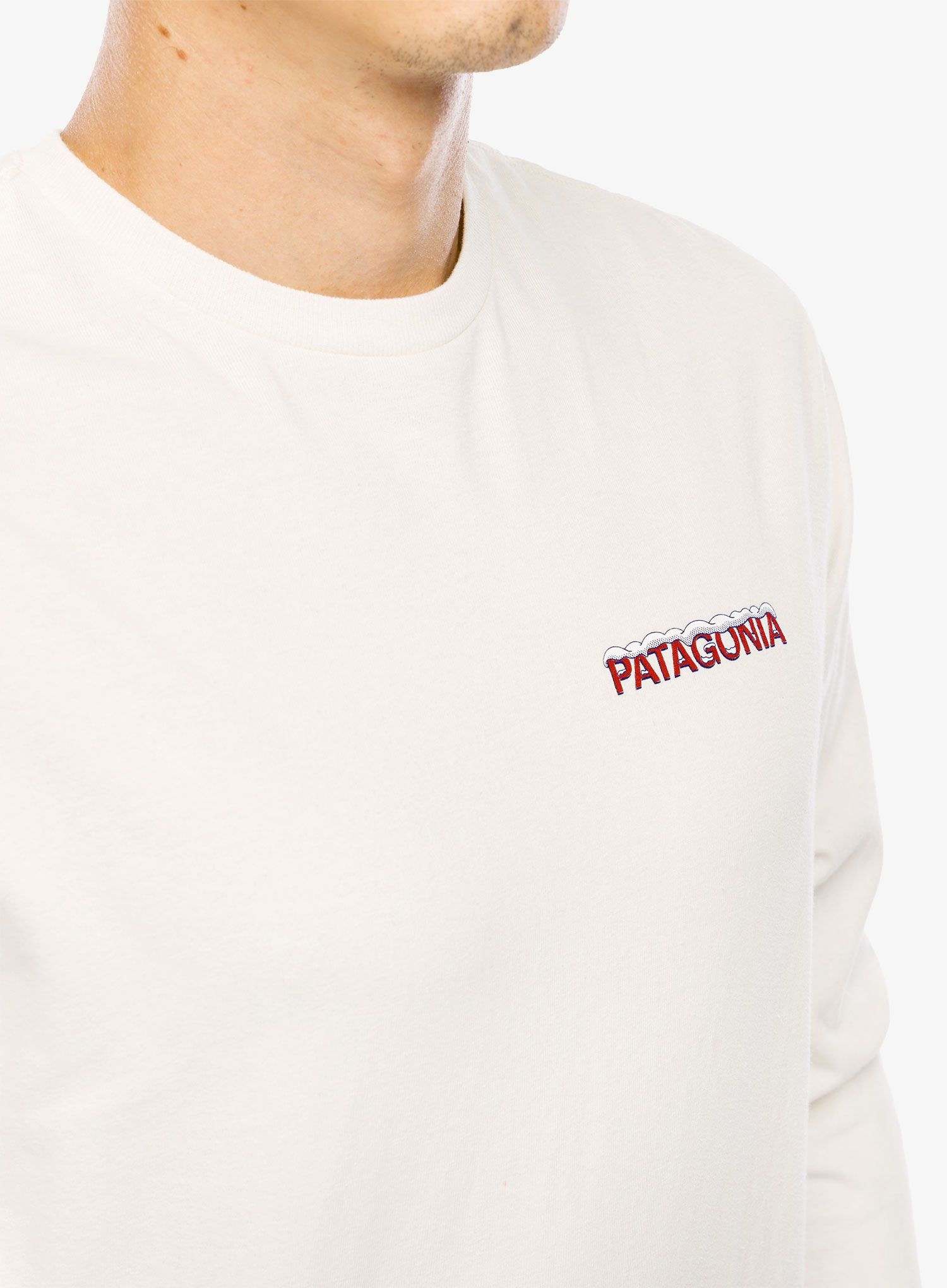 Кофта без каптура Patagonia  L/S Chill Responsibili-Tee - birch white