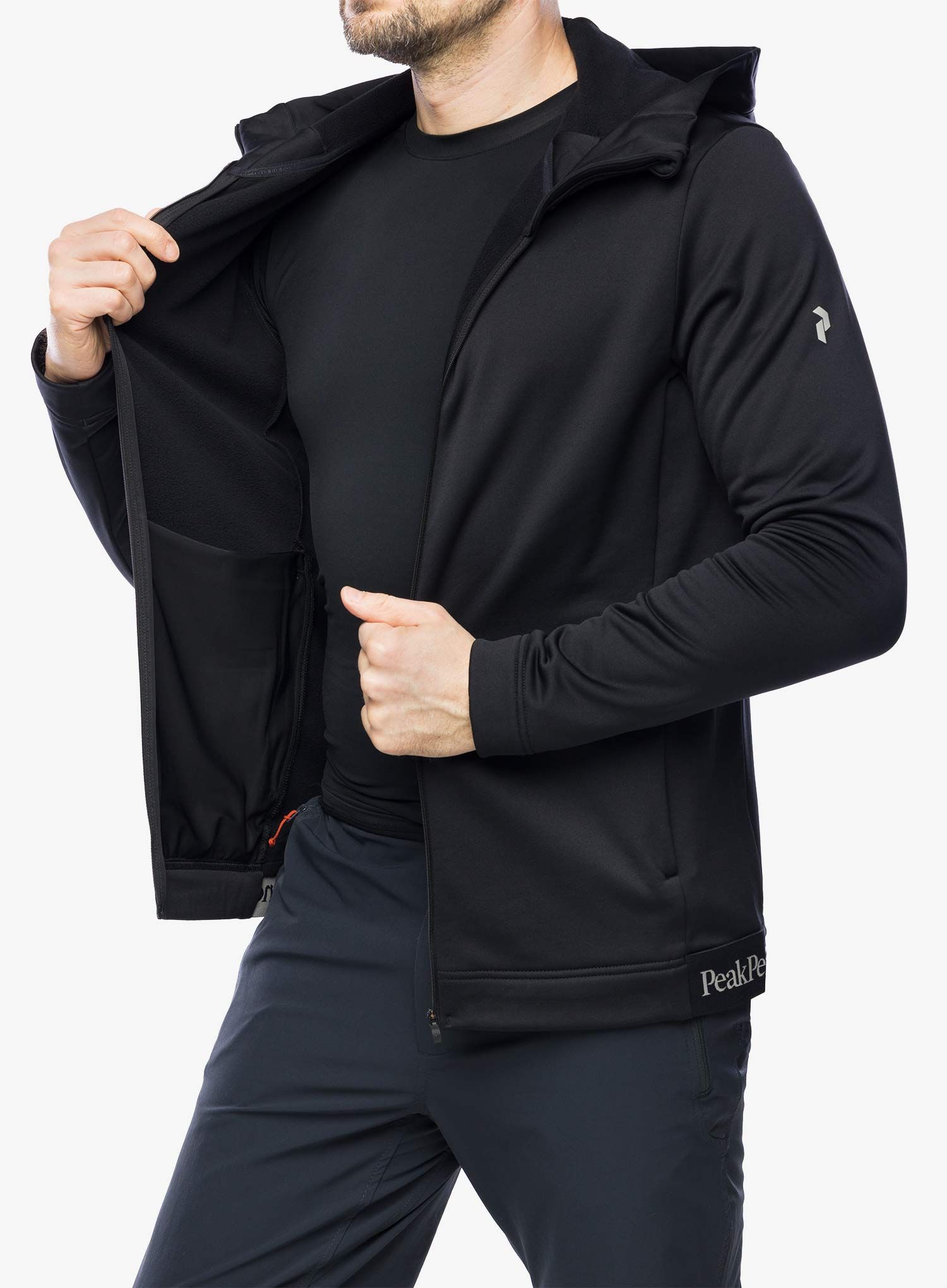 Кофта з каптуром Peak Perfomance Rider Tech Zip Hood - black