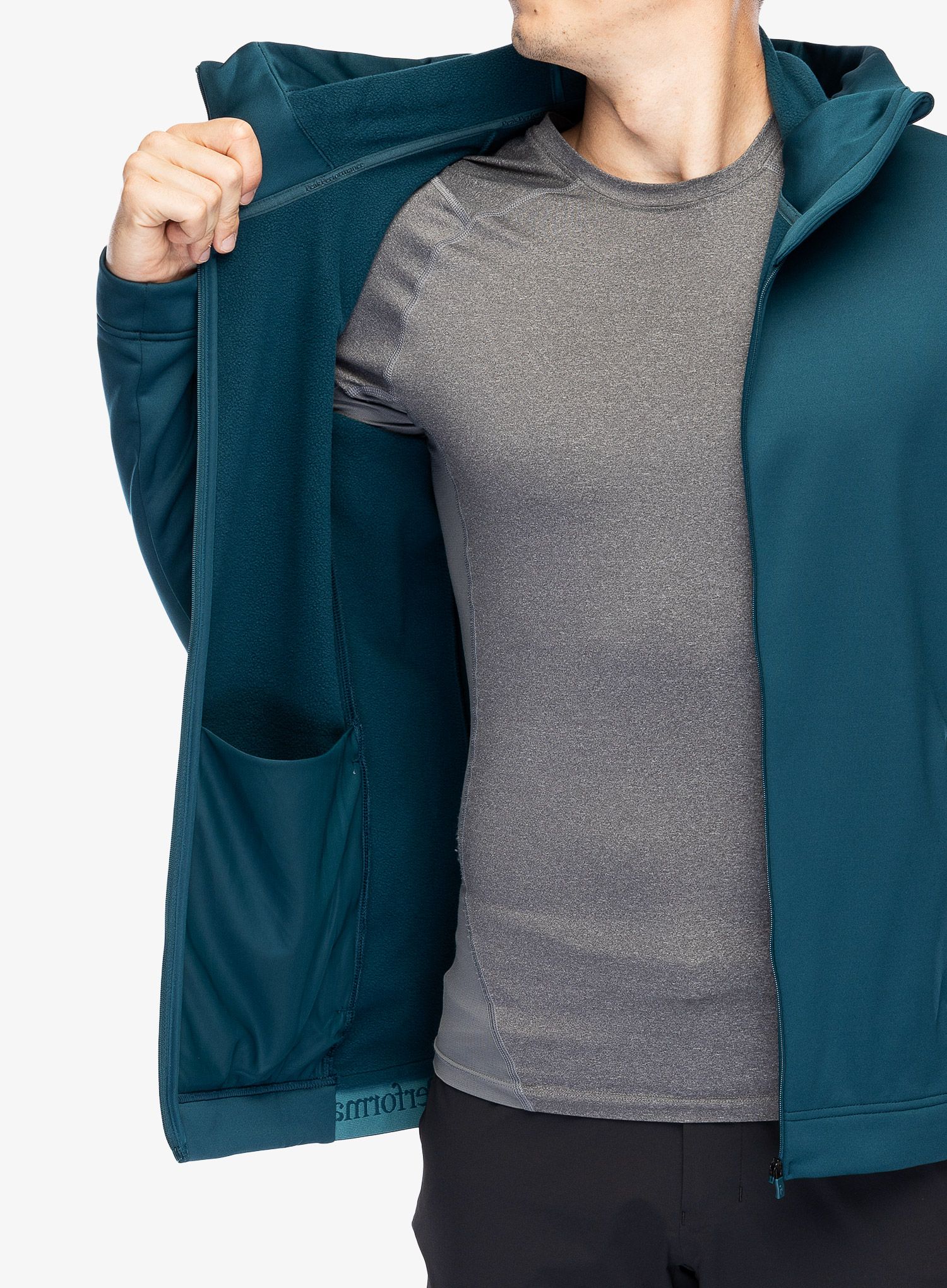 Кофта з каптуром Peak Perfomance Rider Tech Zip Hood - infinity teel