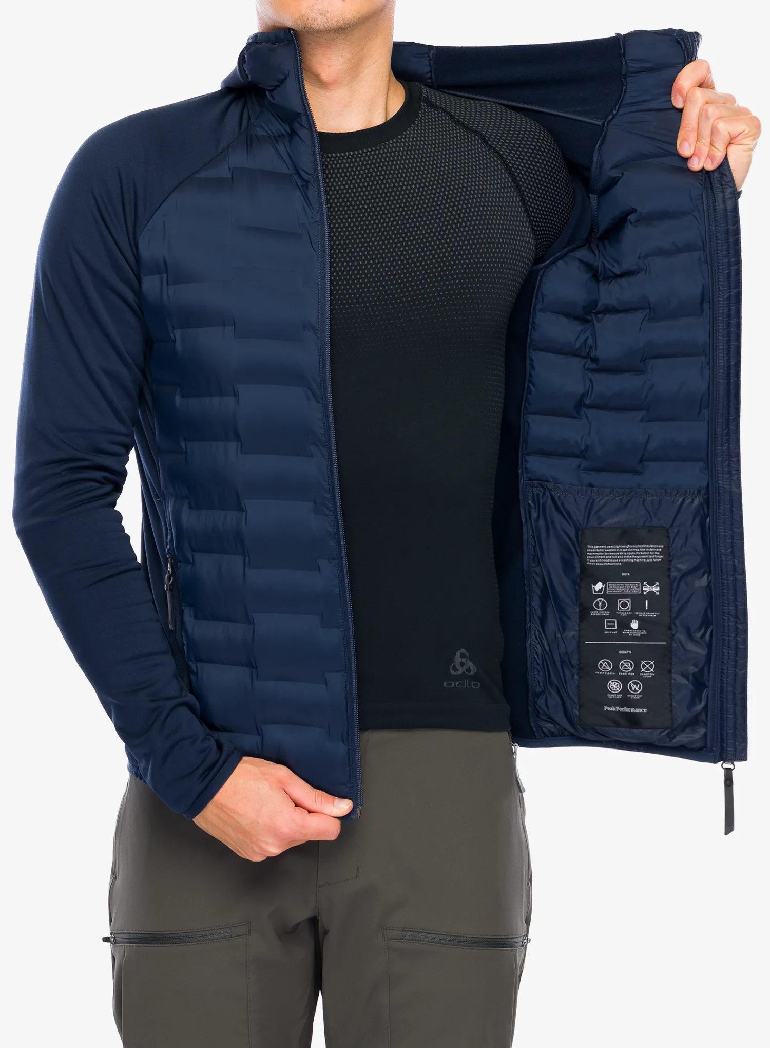 Куртка Peak Performance Argon Hybrid Hood - blue shadow