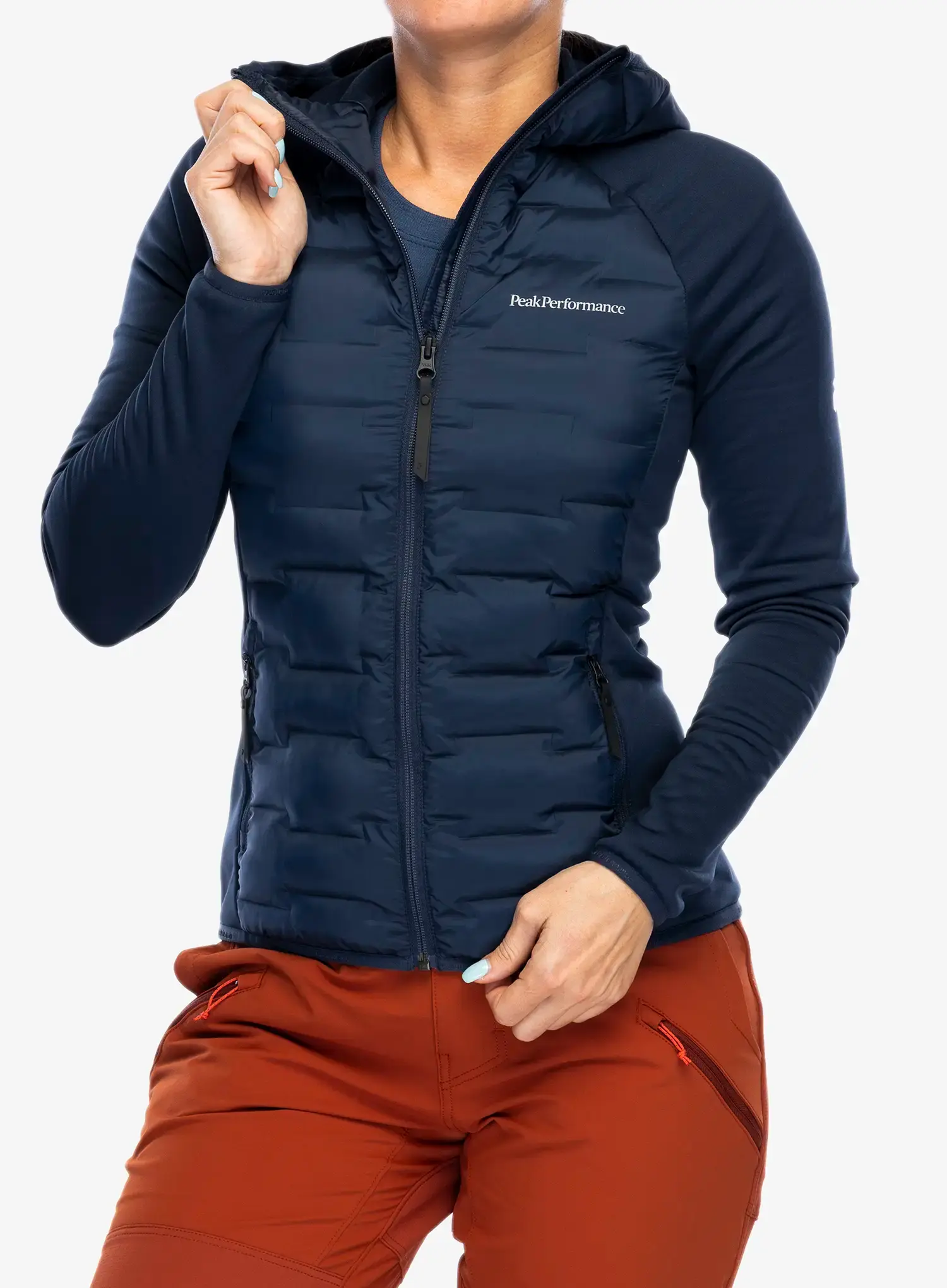 Куртка гібридна жіноча Peak Performance Argon Hybrid Hood - blue shadow