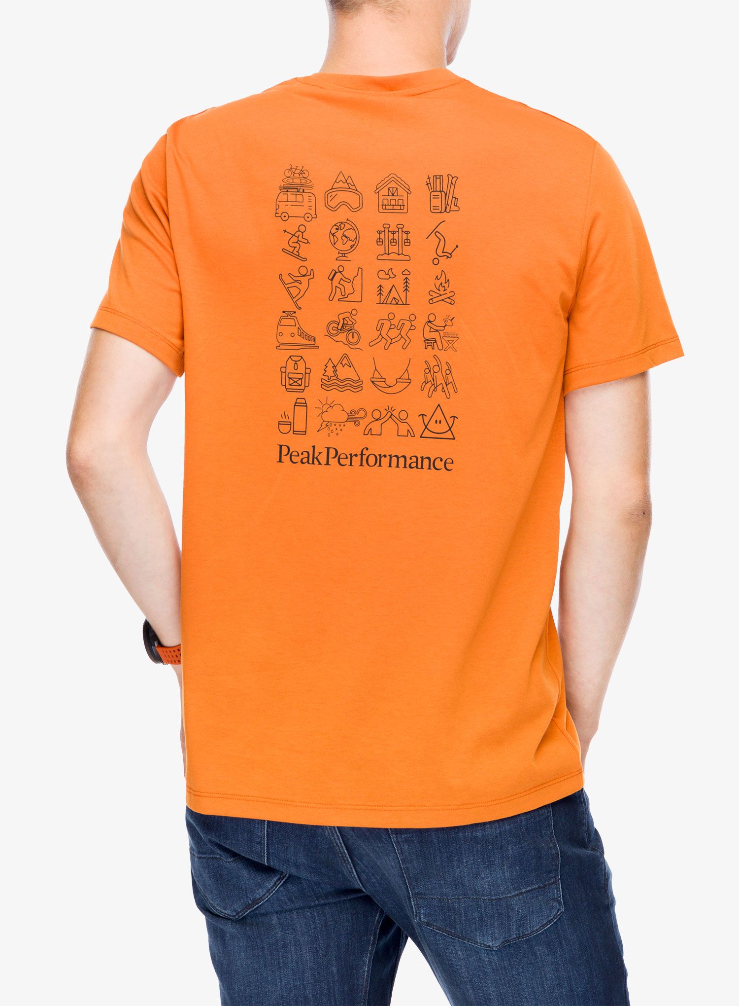 Швидковисихаюча футболка Peak Performance Explore Graphic Tee - gold flame