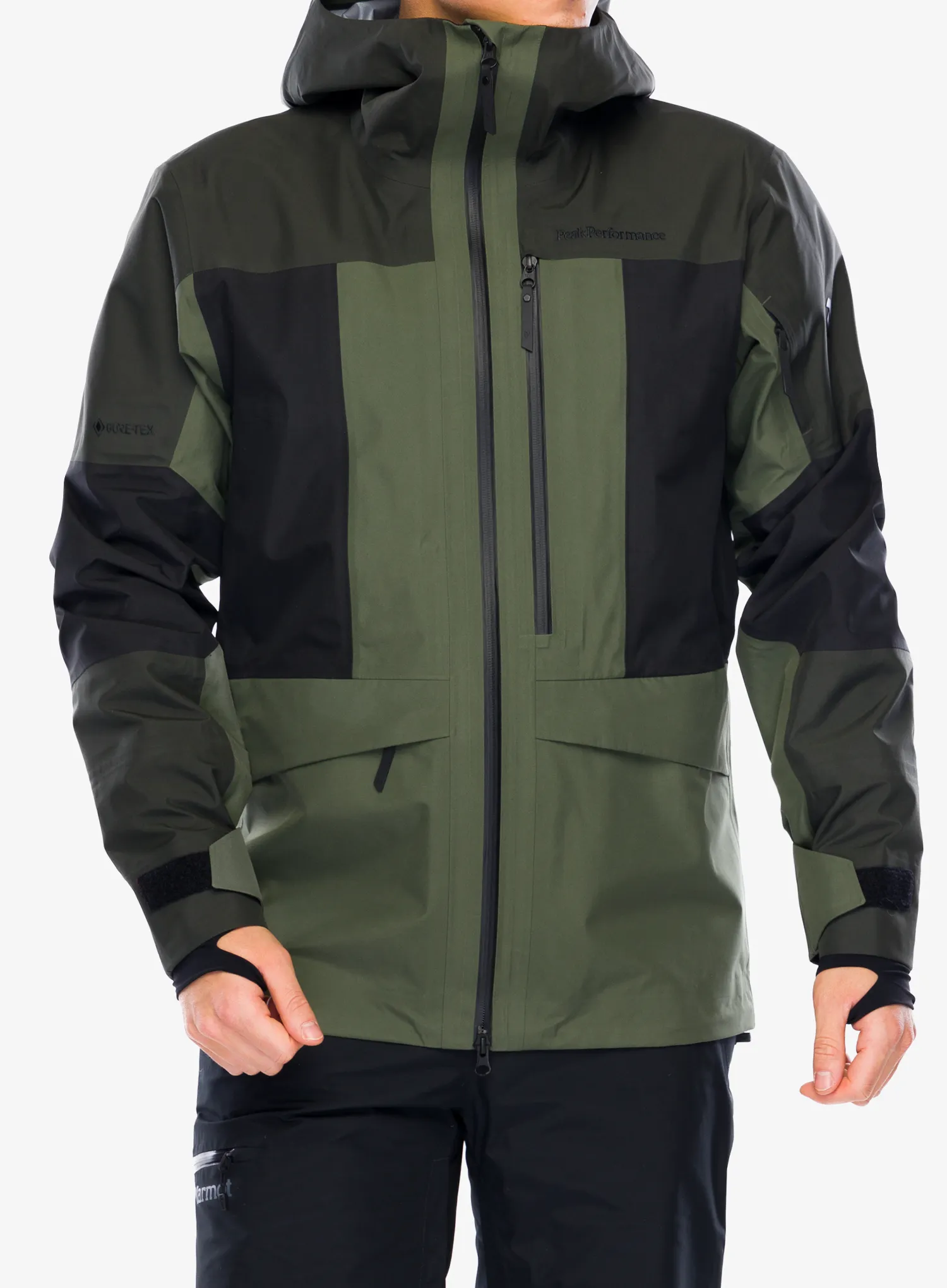 Куртка лижна Peak Performance Gravity GORE-TEX 3L Jacket - olive extreme/black/pine