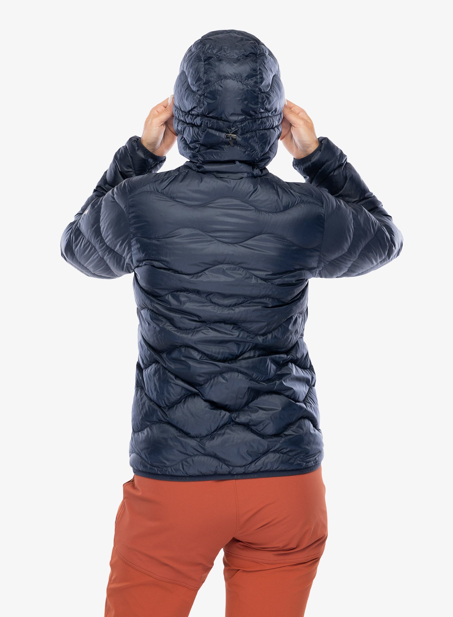 Пуховик жіноча Peak Performance Helium Down Hood Jacket - blue shadow/shadow
