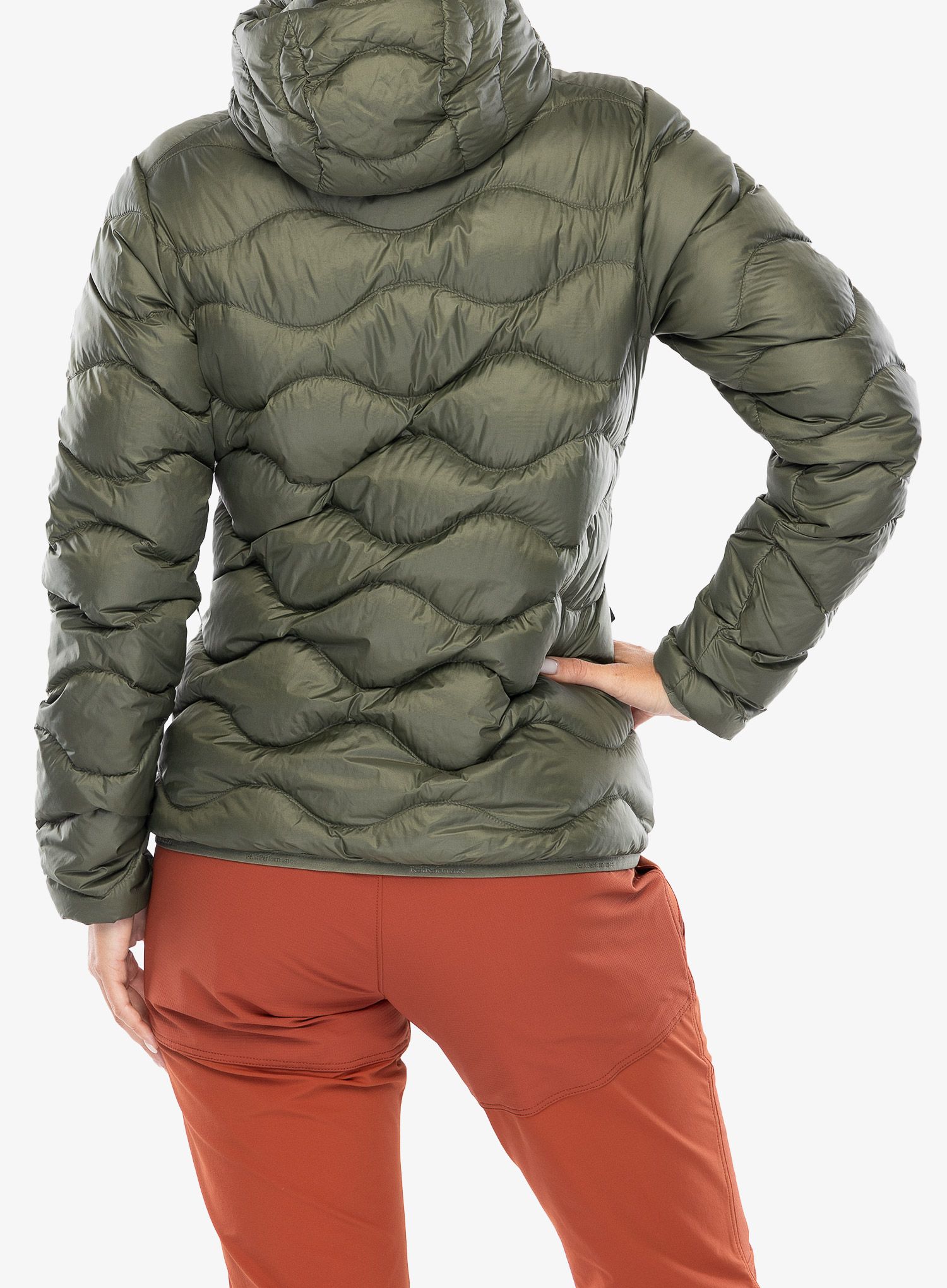 Пуховик жіноча Peak Performance Helium Down Hood Jacket - pine needle
