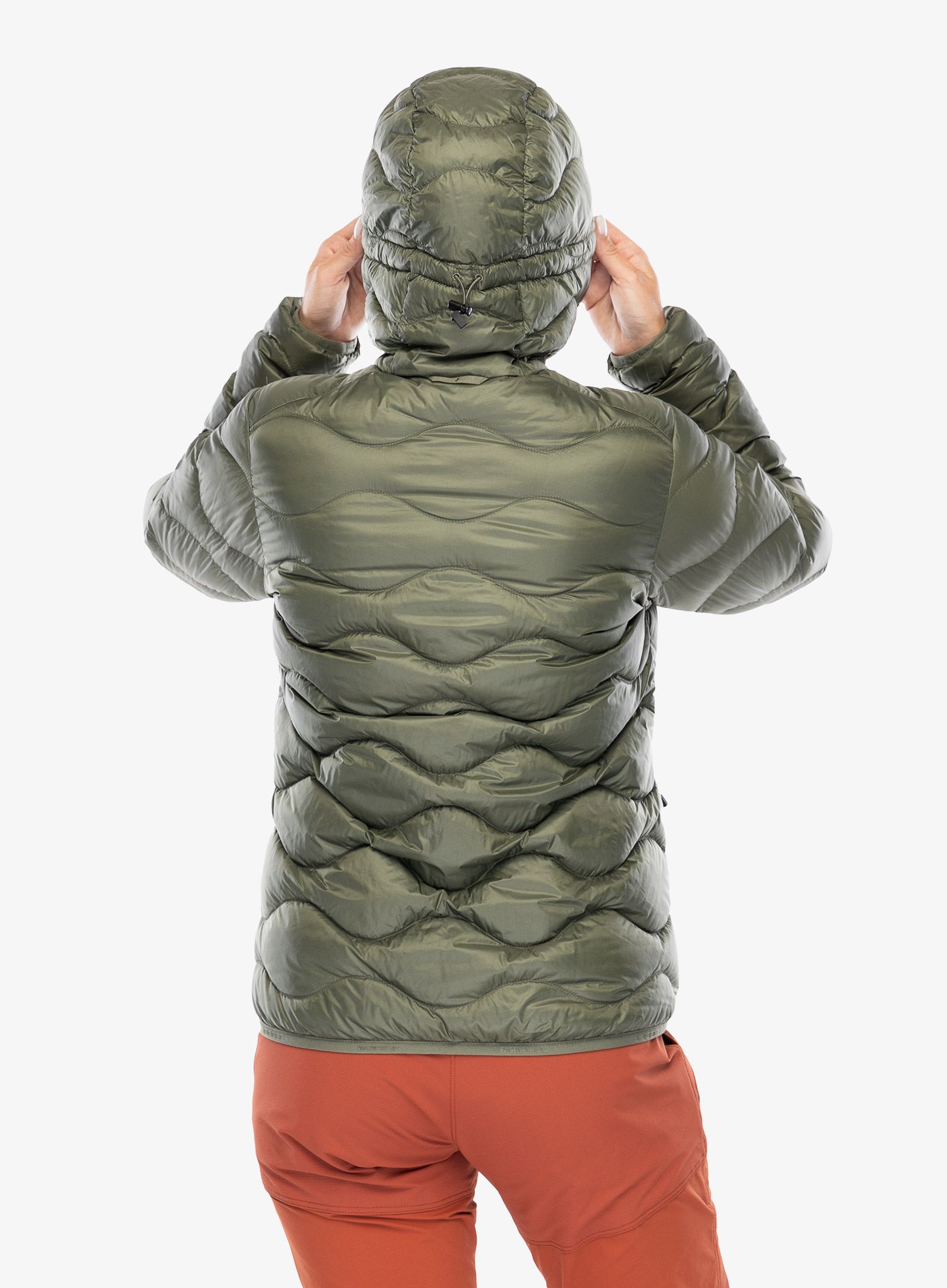 Пуховик жіноча Peak Performance Helium Down Hood Jacket - pine needle