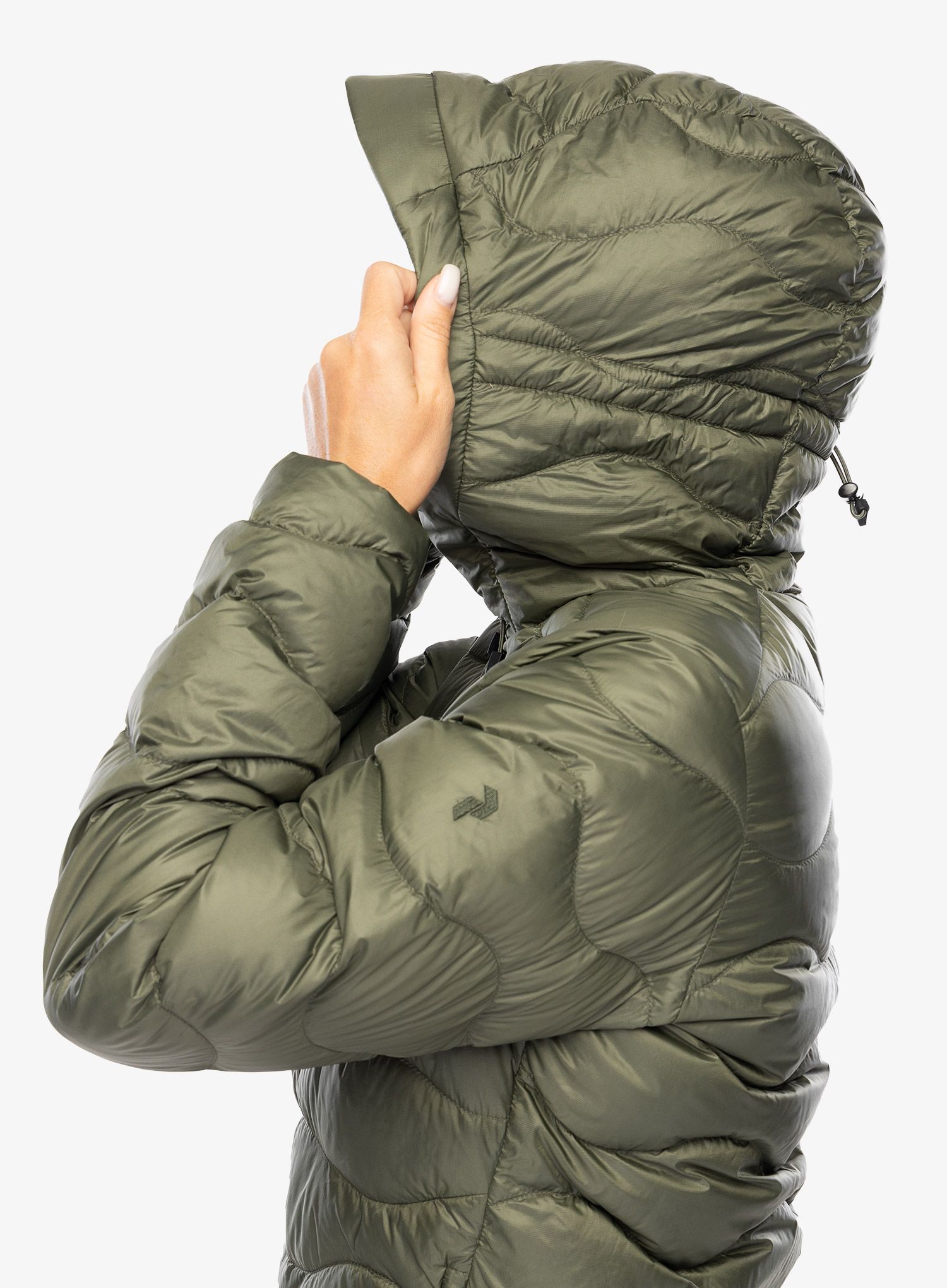 Пуховик жіноча Peak Performance Helium Down Hood Jacket - pine needle