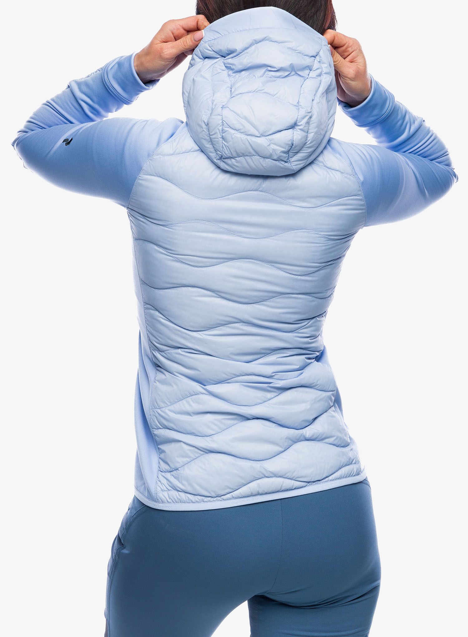 Куртка жіноча Peak Performance Helium Down Hybrid Hood - amity blue