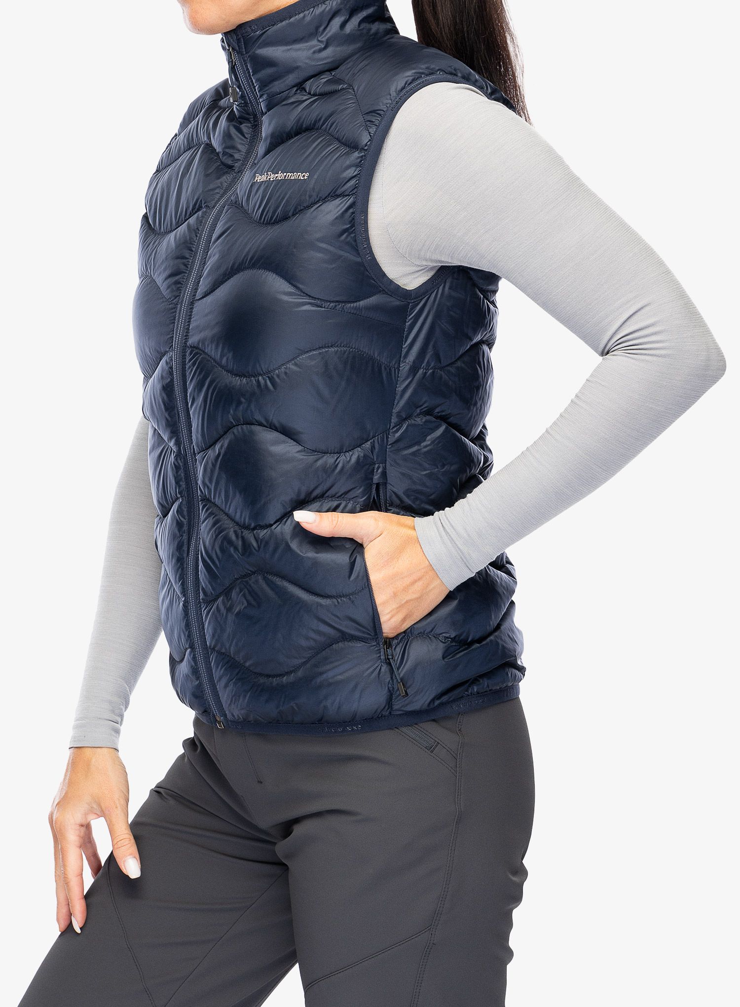 Жилет пуховий жіночий Peak Performance Helium Down Vest - blue shadow/shadow
