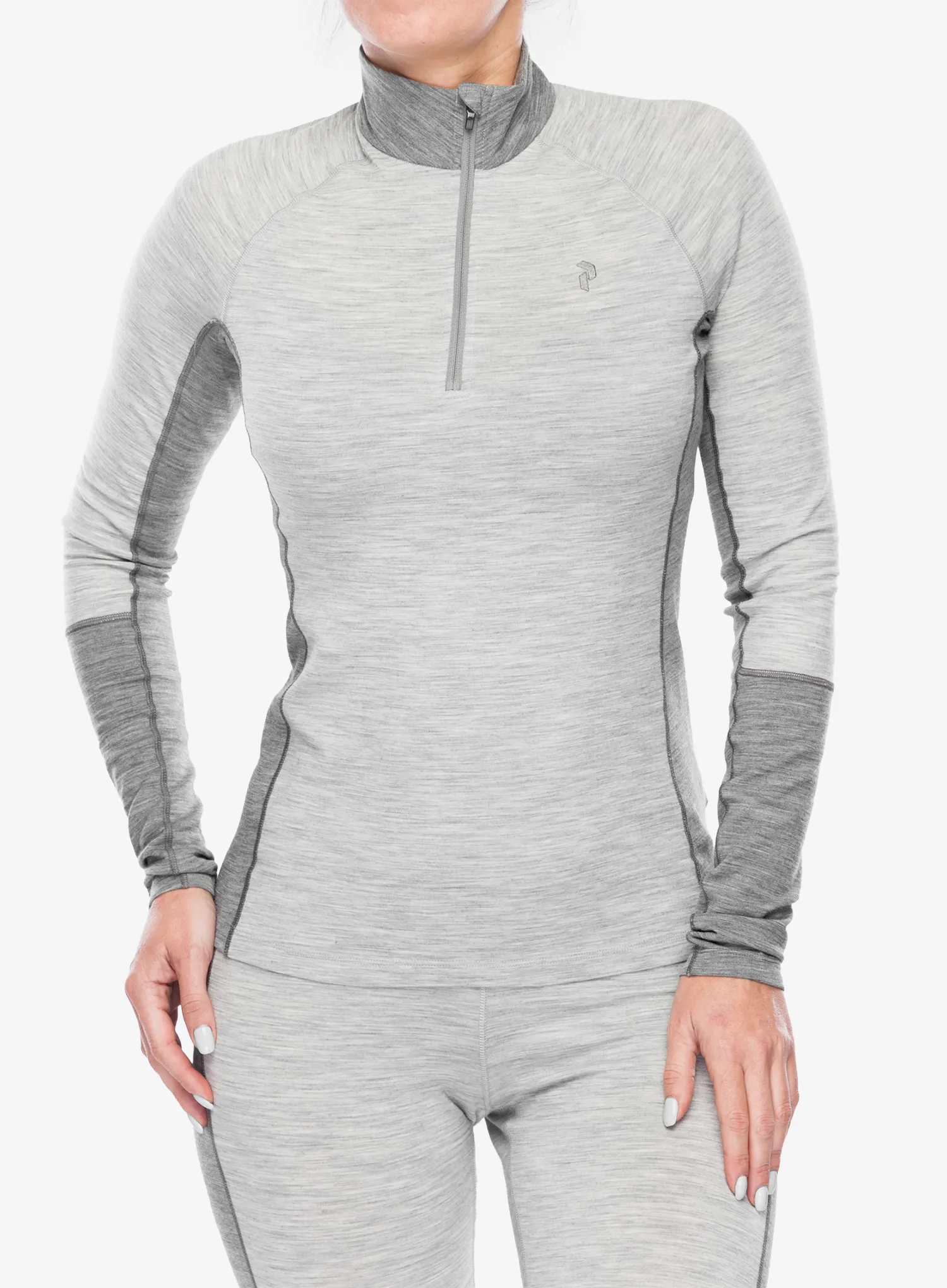 Термокофта жіноча Peak Performance Magic Half Zip - med grey melange