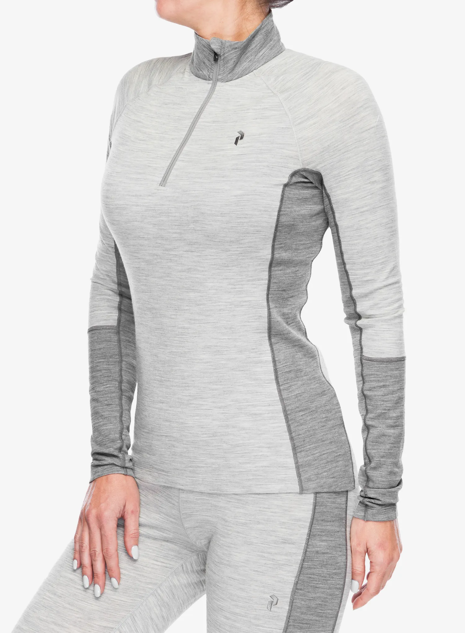 Термокофта жіноча Peak Performance Magic Half Zip - med grey melange