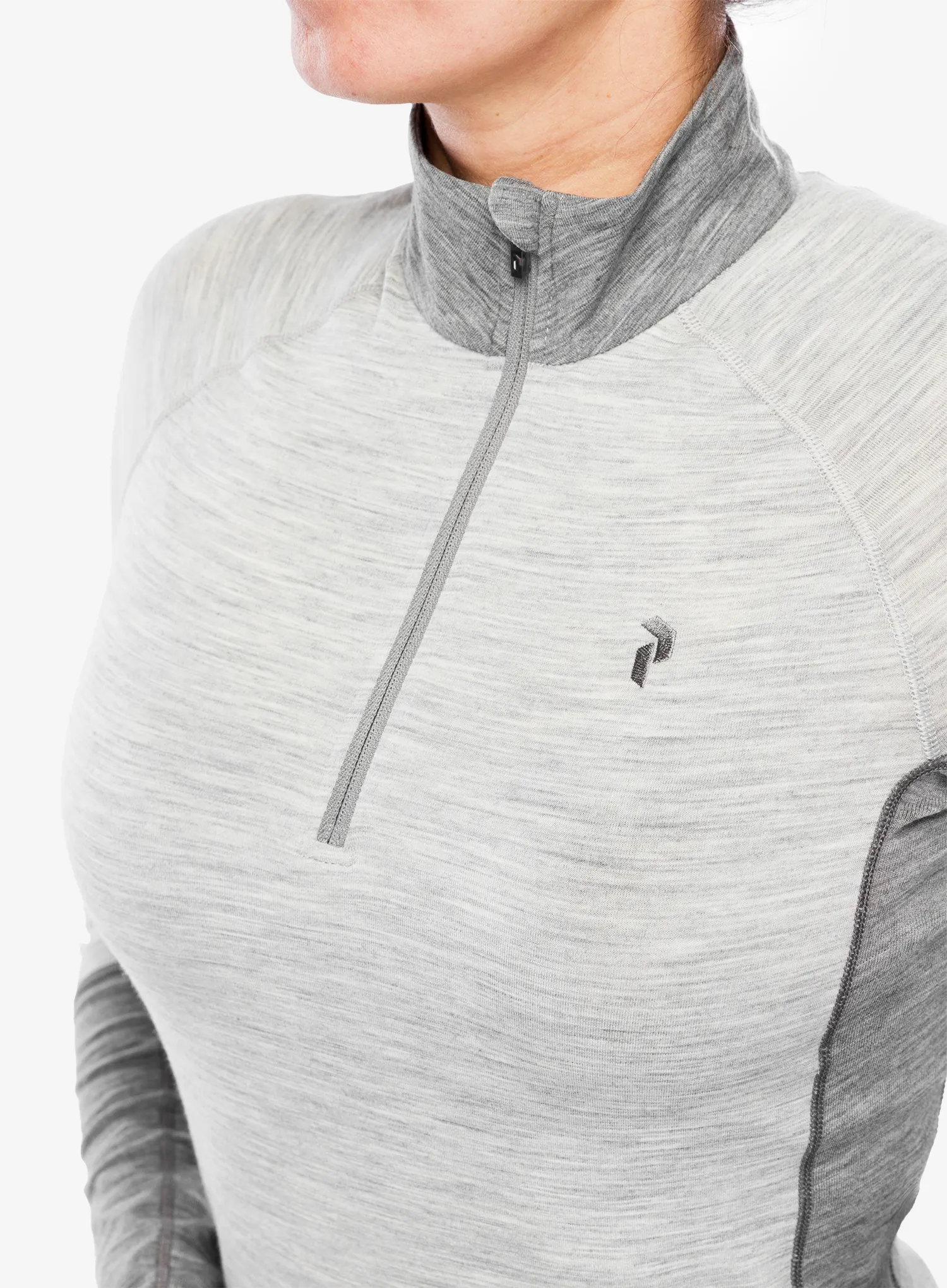 Термокофта жіноча Peak Performance Magic Half Zip - med grey melange