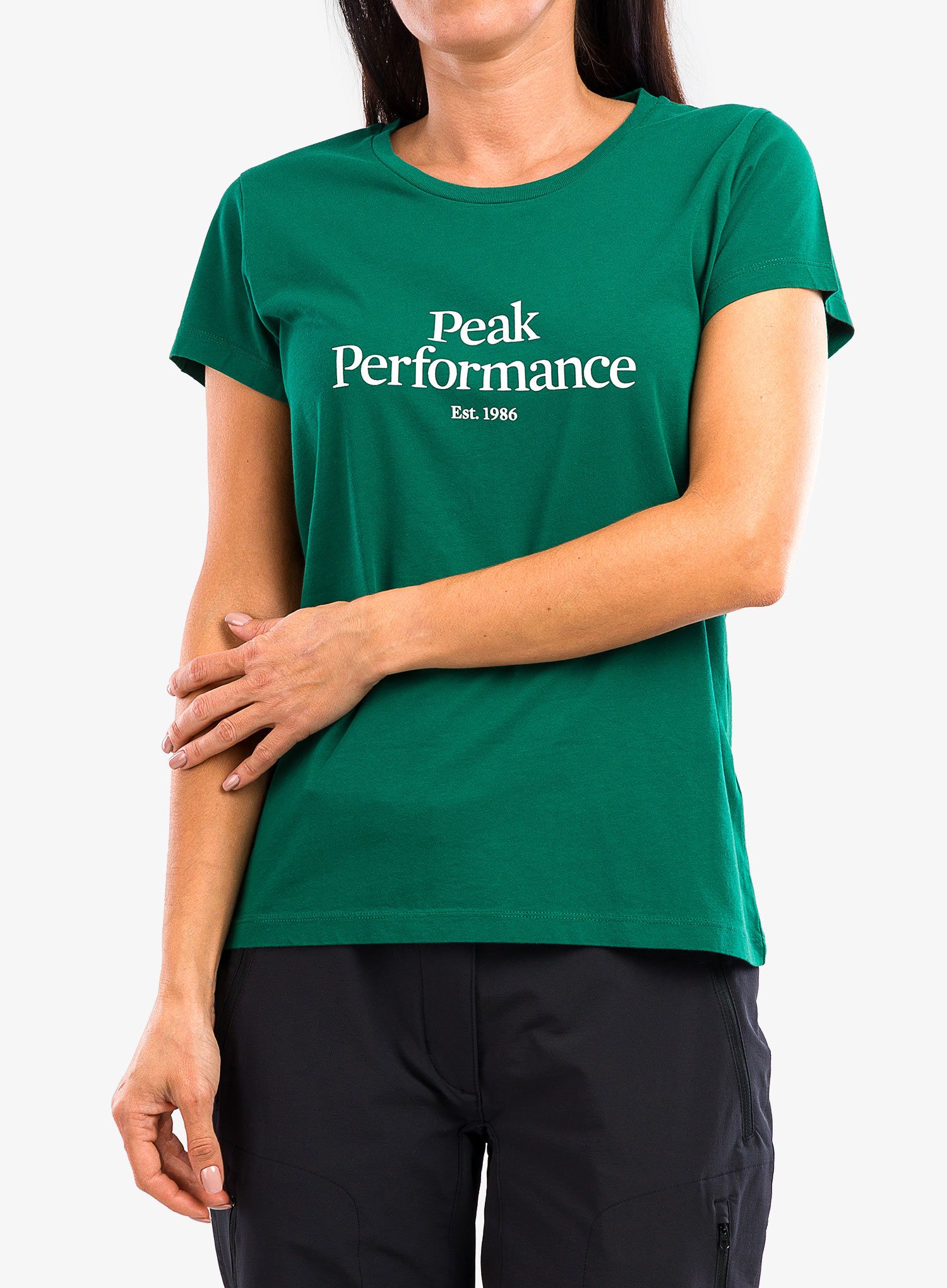 Футболка жіноча Peak Performance Original Tee - green ivy