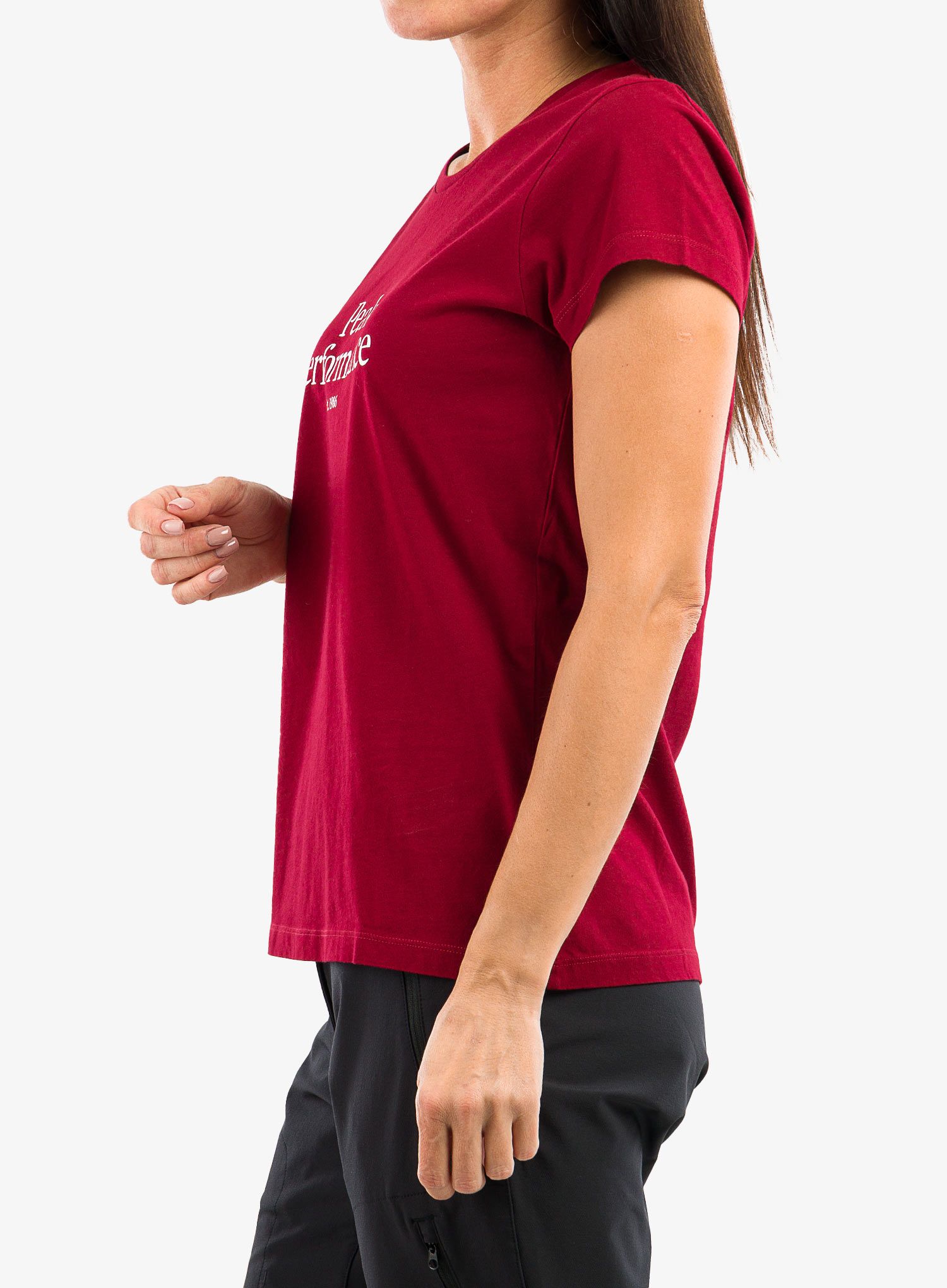 Футболка з принтом жіноча Peak Performance Original Tee - rogue red