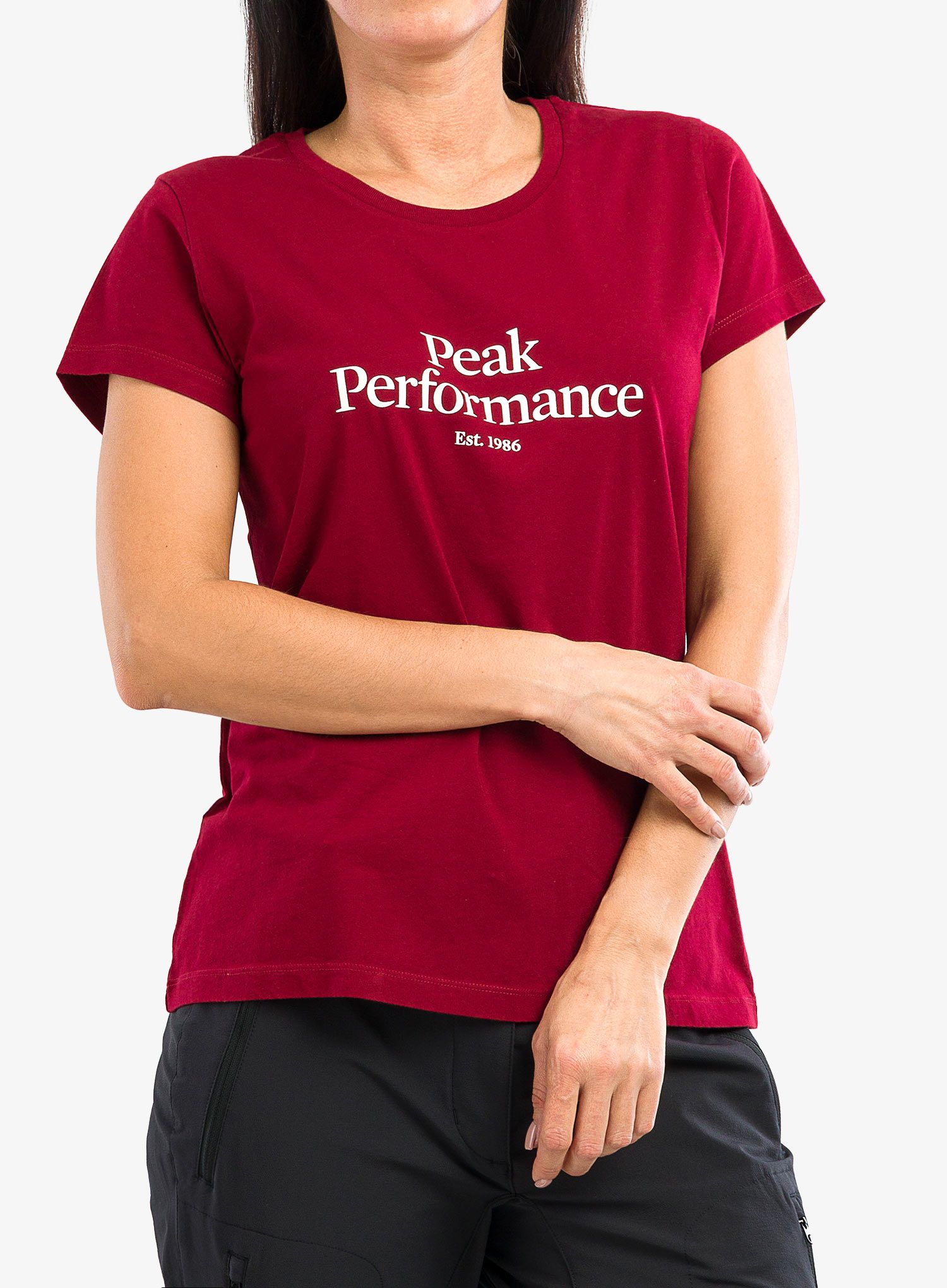 Футболка з принтом жіноча Peak Performance Original Tee - rogue red