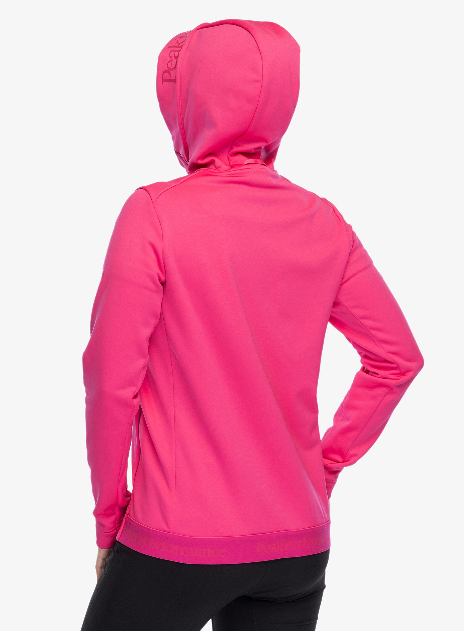 Кофта з каптуром жіноча Peak Performance Rider Tech Zip Hood - beetroot purple