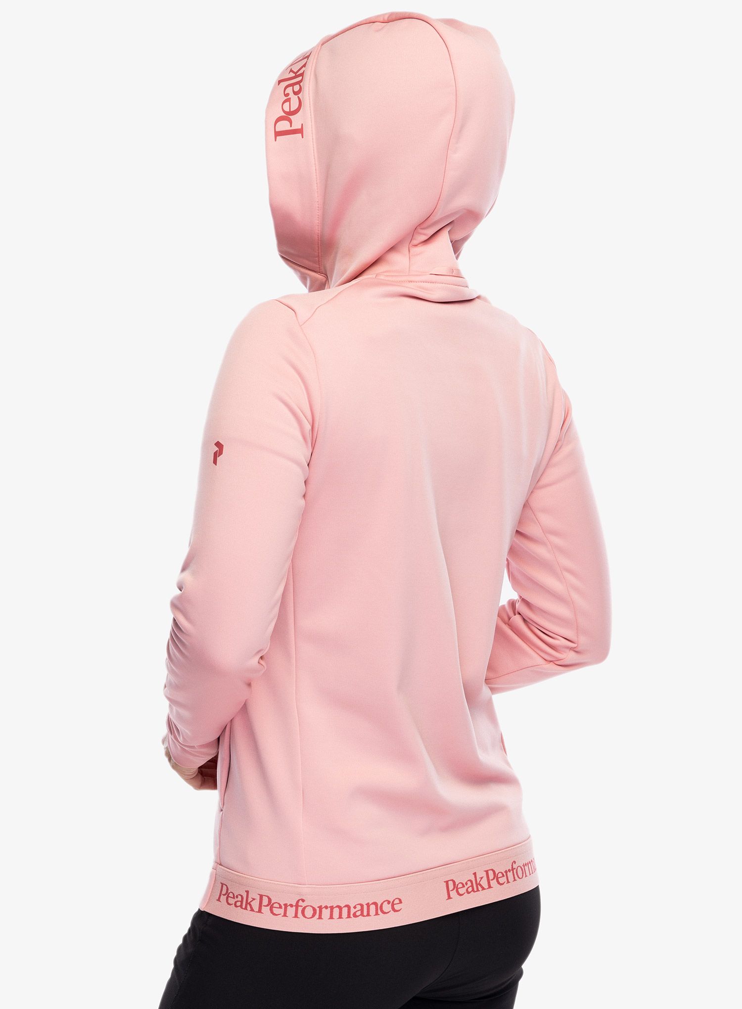 Кофта жіноча Peak Performance Rider Tech Zip Hood - warm blush