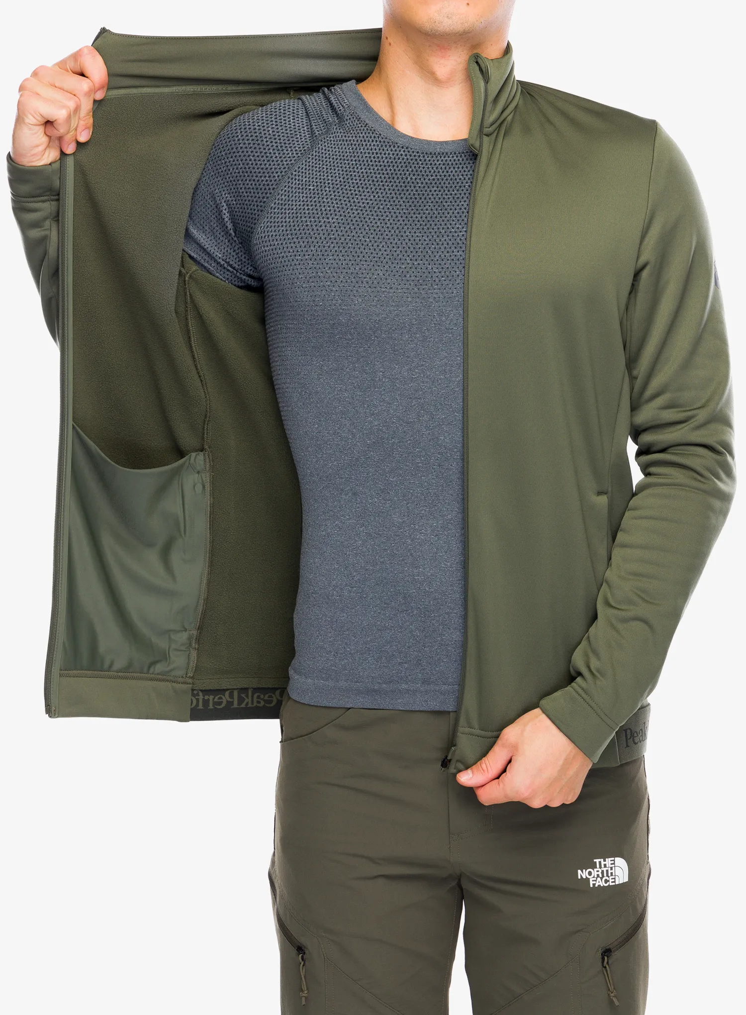 Кофта без каптура Peak Performance Rider Tech Zip Jacket - pine needle