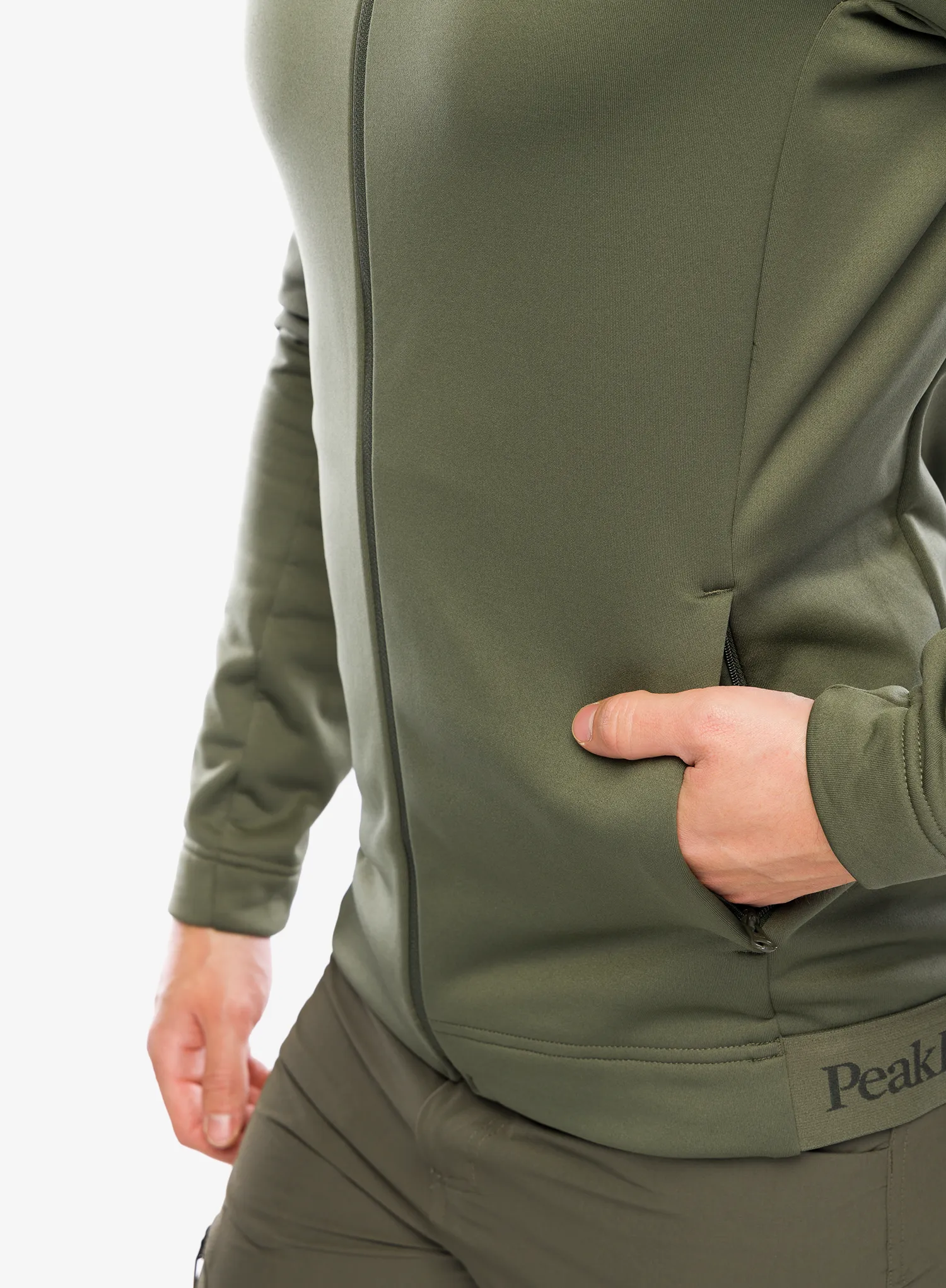 Кофта без каптура Peak Performance Rider Tech Zip Jacket - pine needle