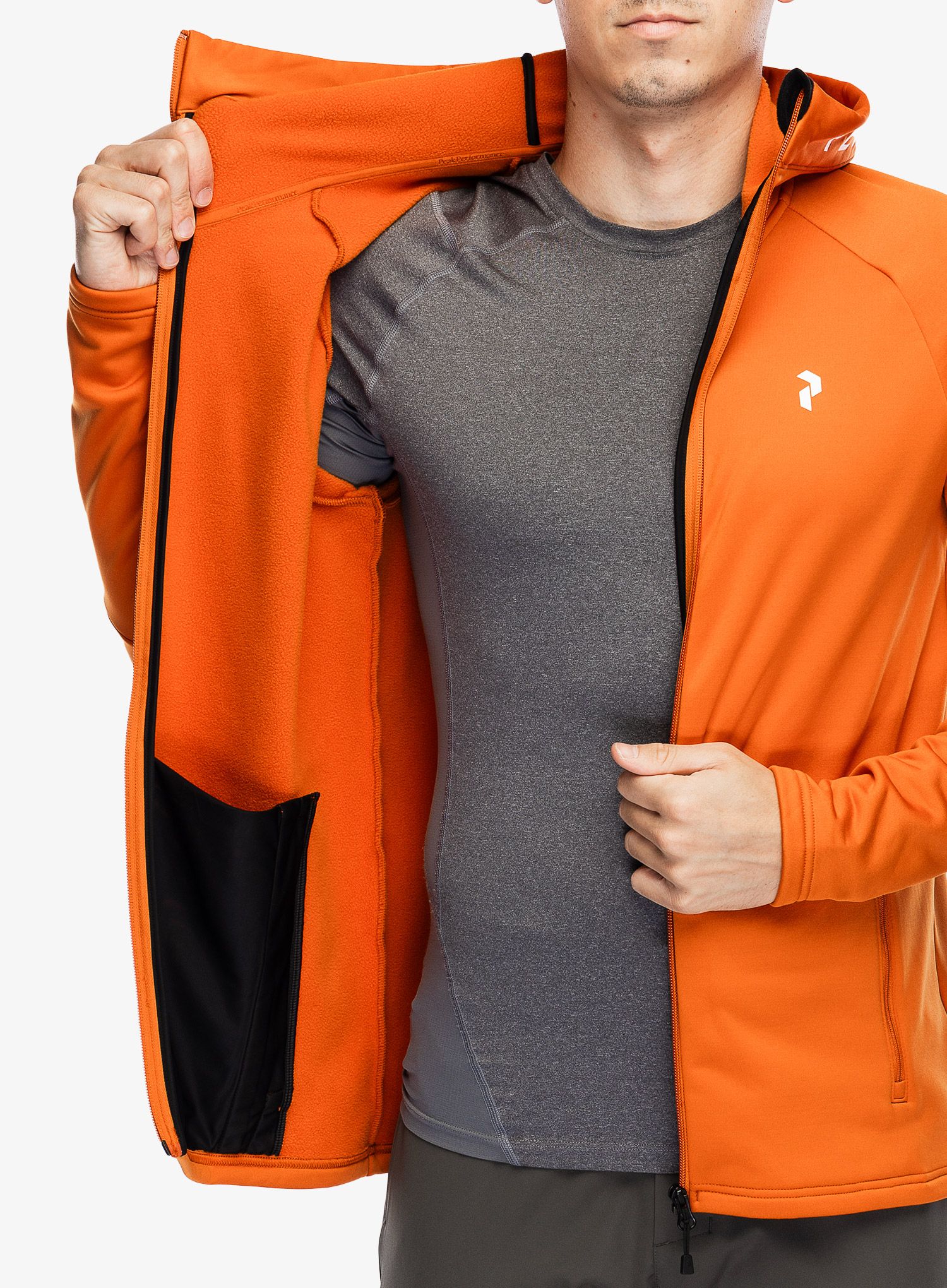 Кофта на блискавці Peak Performance Rider Zip Hood - gold flame/gold flame