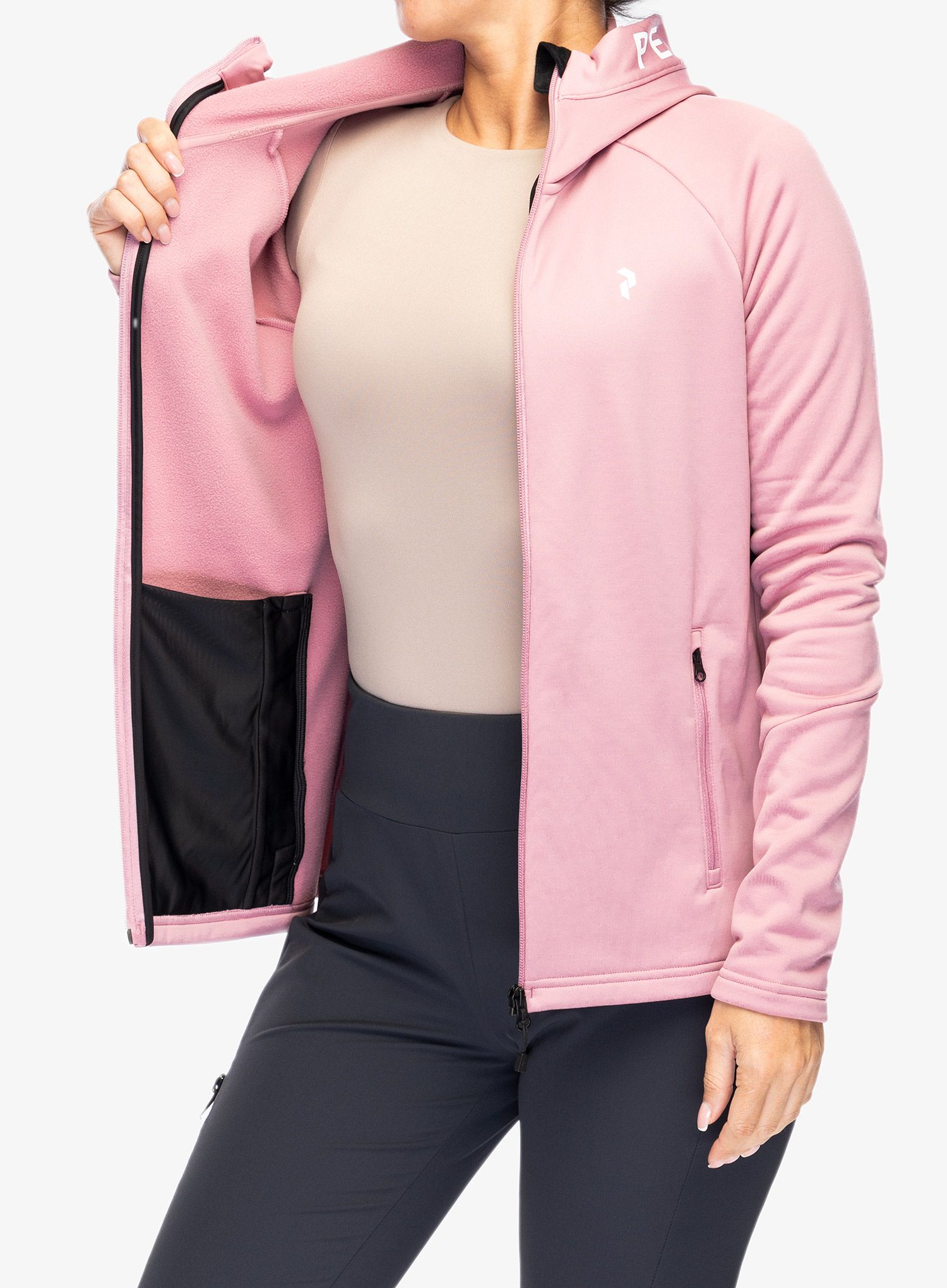 Кофта з каптуром жіноча Peak Performance Rider Zip Hood - bitter root