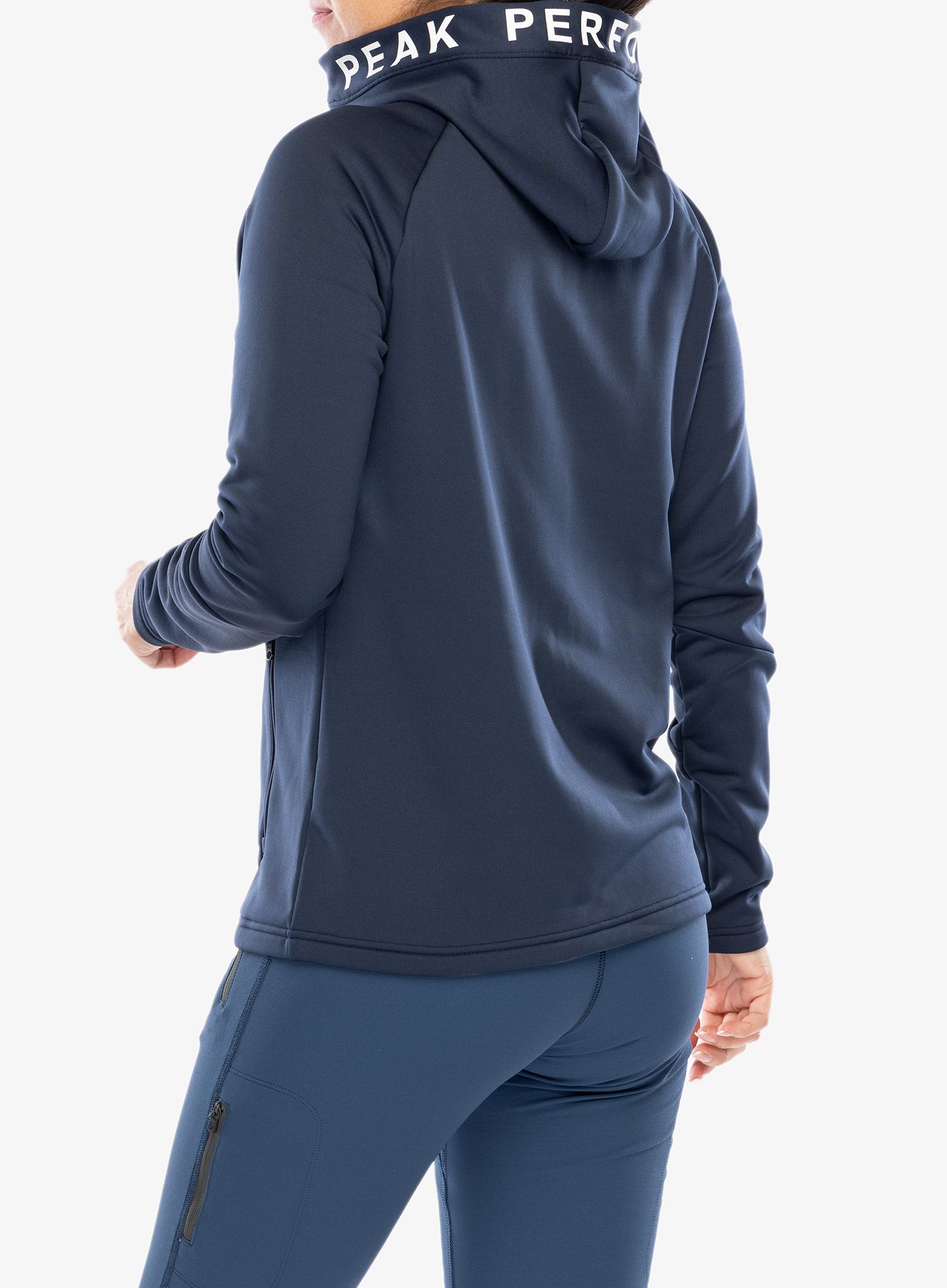 Кофта флісова жіноча Peak Performance Rider Zip Hood - blue shadow/shadow