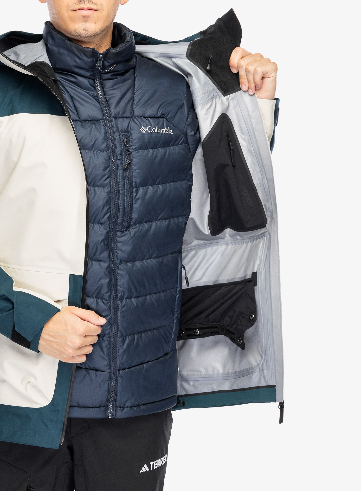 Куртка лижна Peak Performance Vertical GORE-TEX 3L Jacket - infinity teel/sand fog
