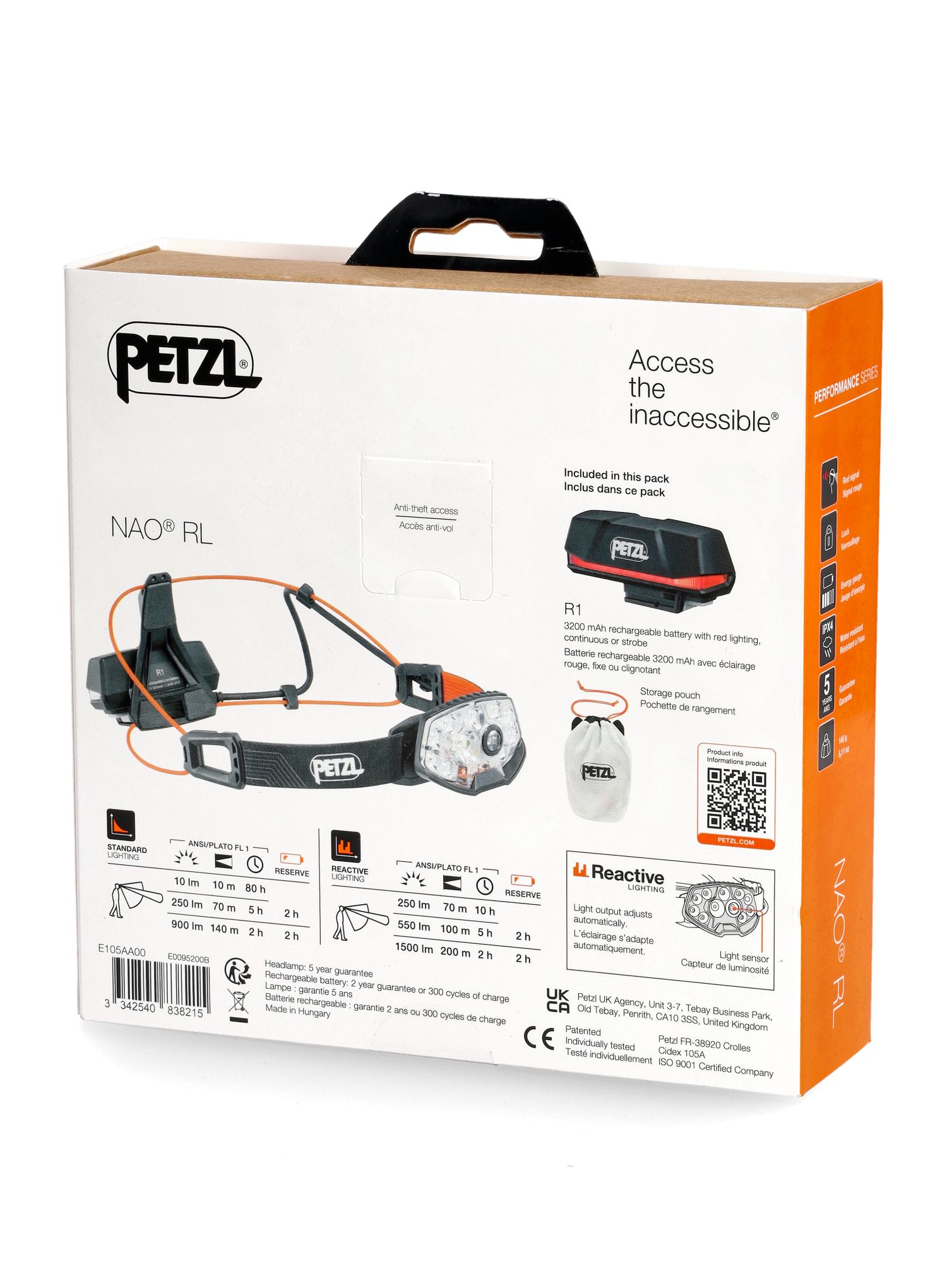 Ліхтарик налобний Petzl Nao RL - black (1500 lm)