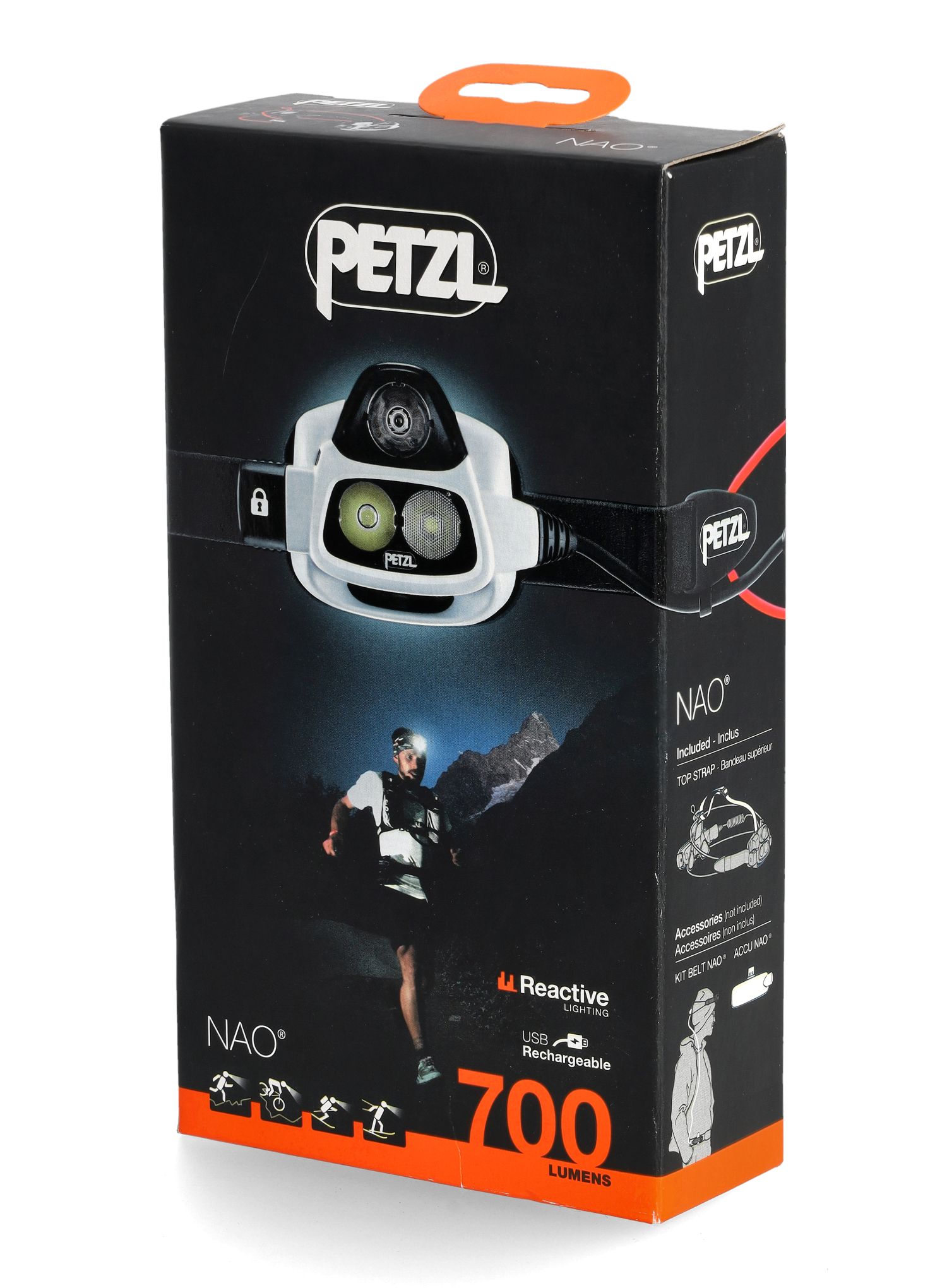 Ліхтар налобний Petzl Nao - black/white (700 lm)