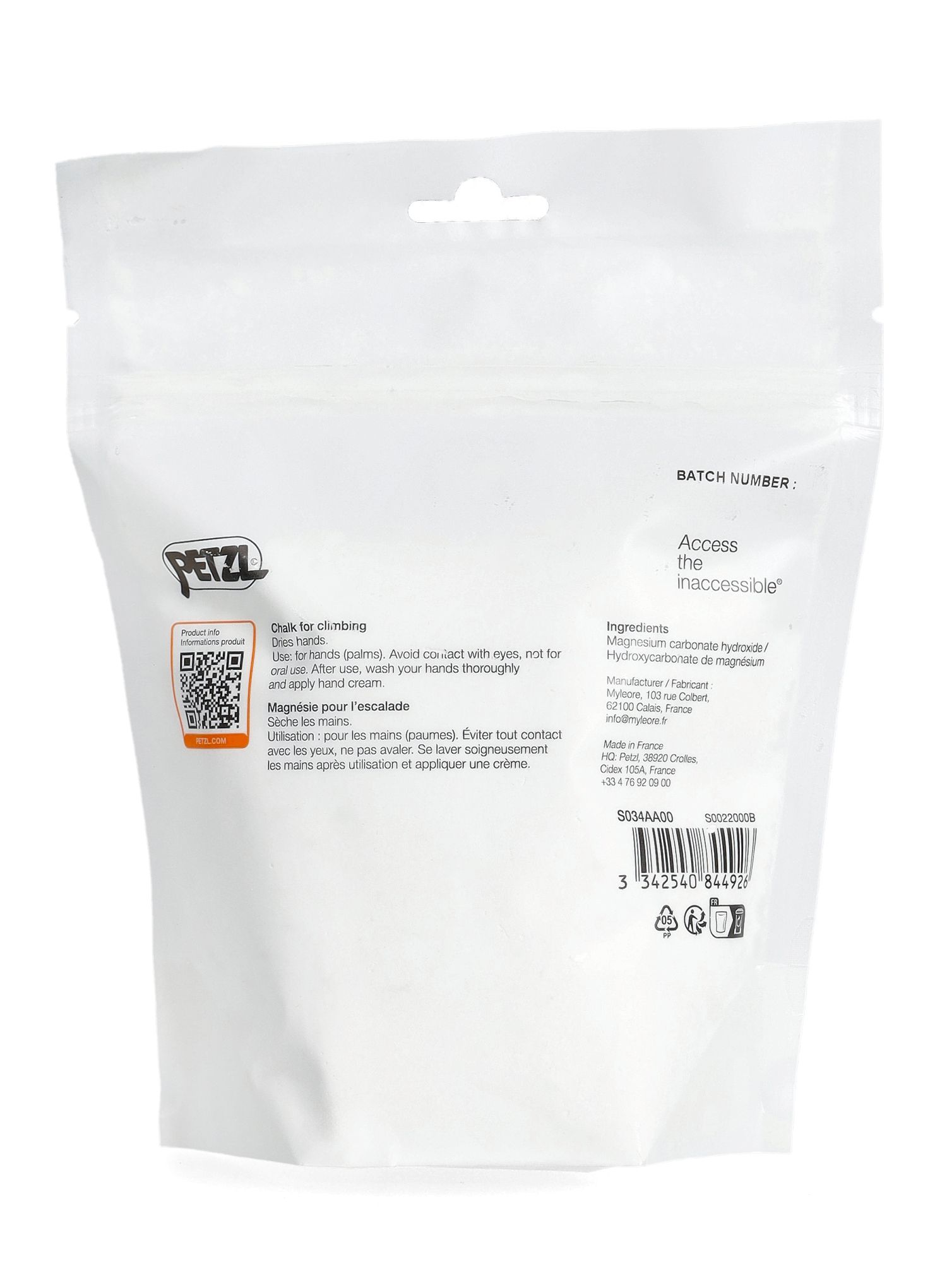 Магнезія Petzl Power Crunch 200g - white