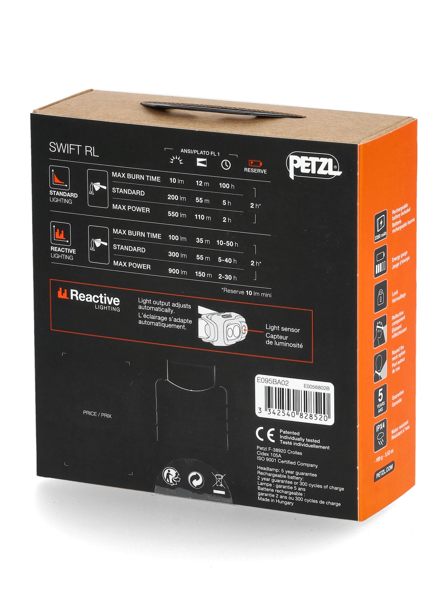Ліхтар налобний Petzl Swift RL - blue (900 lm)